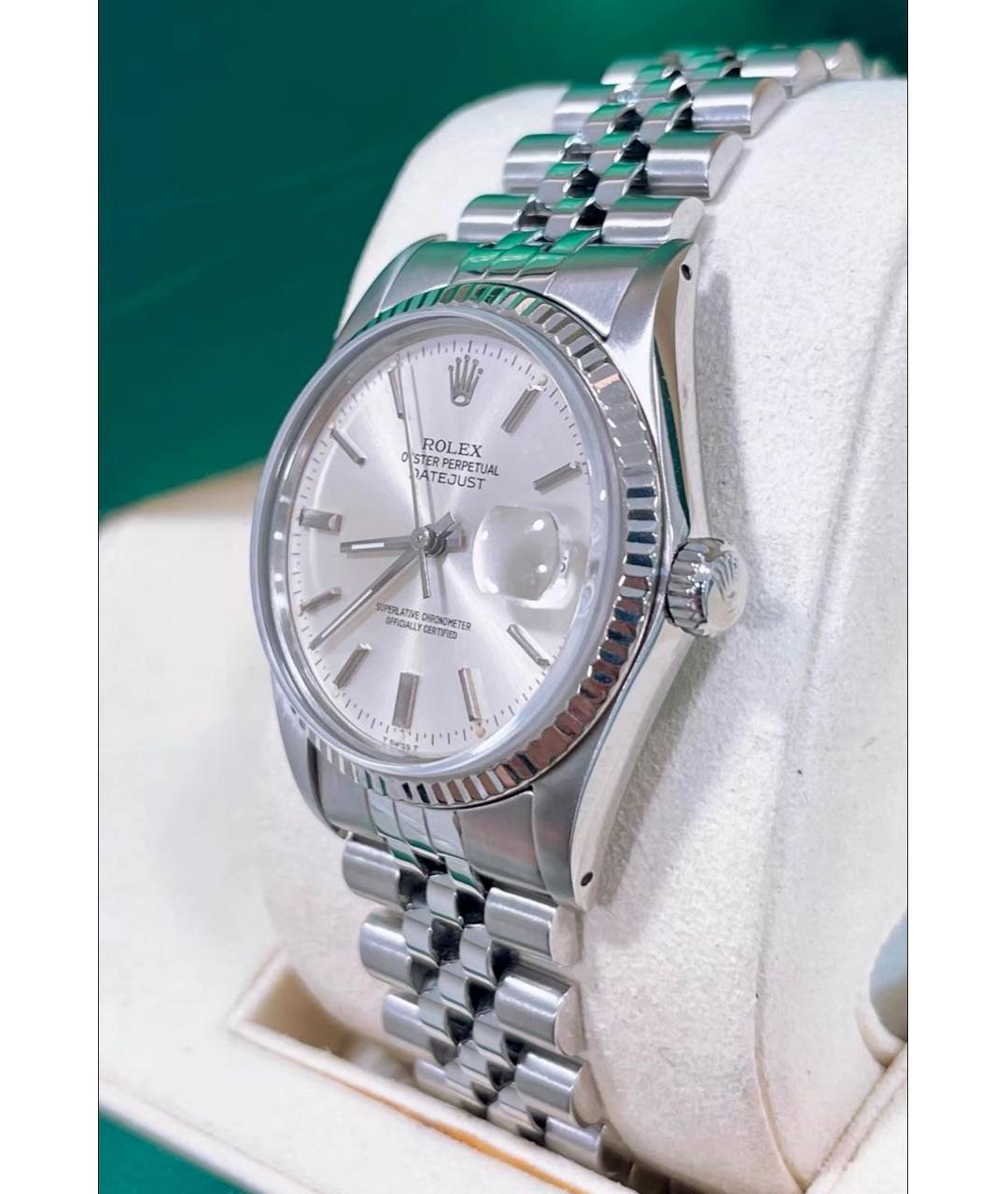 ROLEX Серебряные металлические часы, фото 6