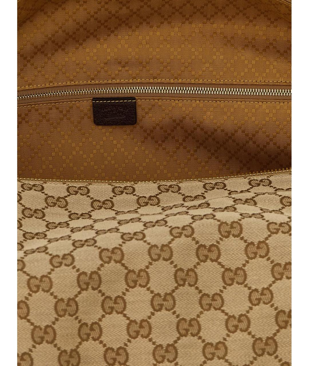 GUCCI Бежевая тканевая сумка тоут, фото 3