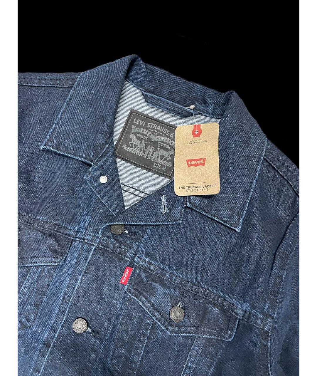 LEVI'S Темно-синяя хлопковая куртка, фото 3