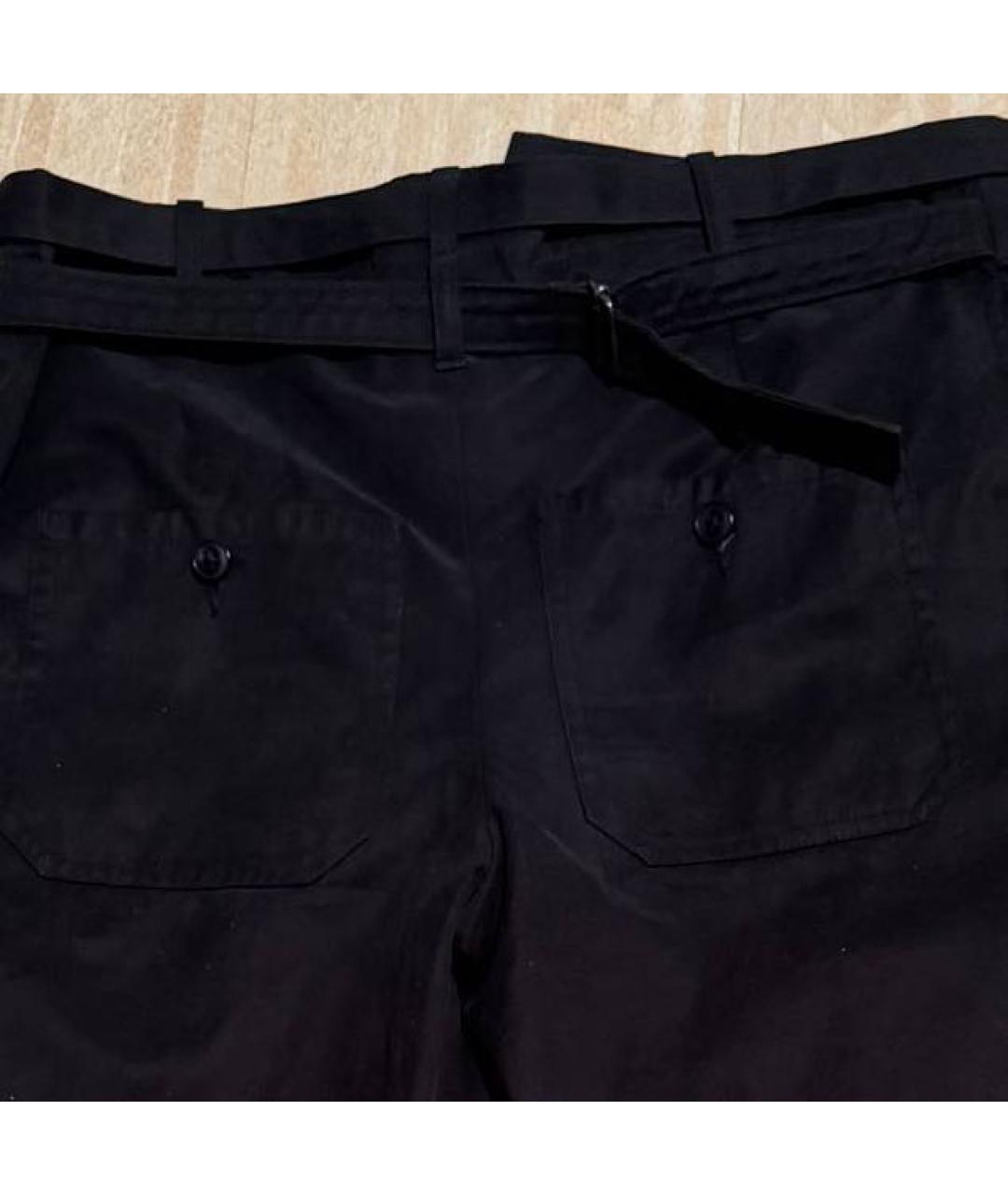 ANN DEMEULEMEESTER Черные хлопковые повседневные брюки, фото 4