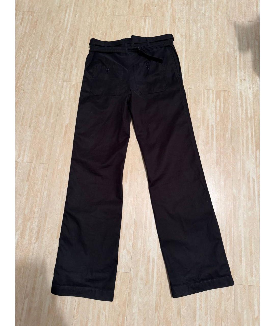 ANN DEMEULEMEESTER Черные хлопковые повседневные брюки, фото 2