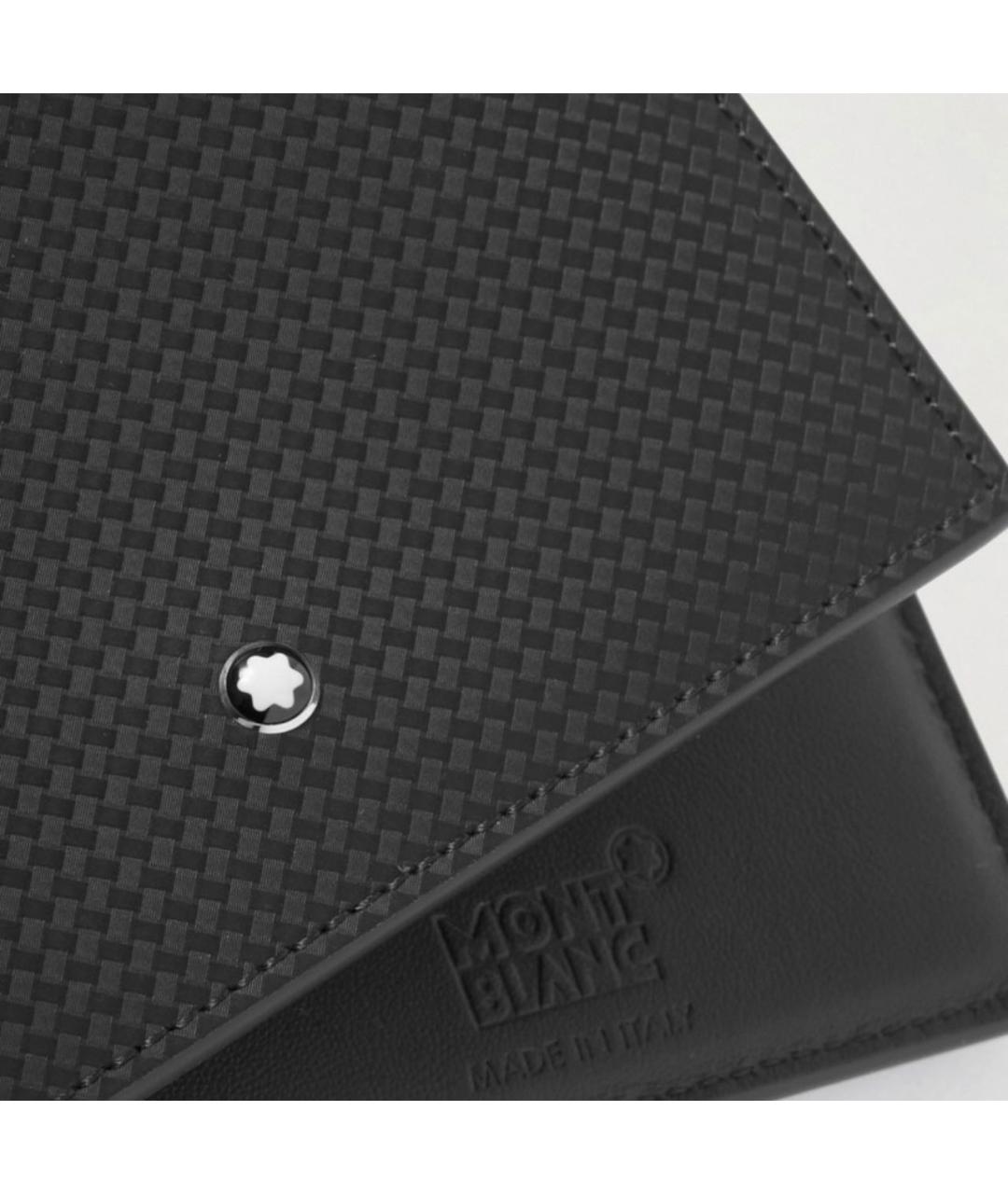 MONTBLANC Черный кожаный кошелек, фото 5