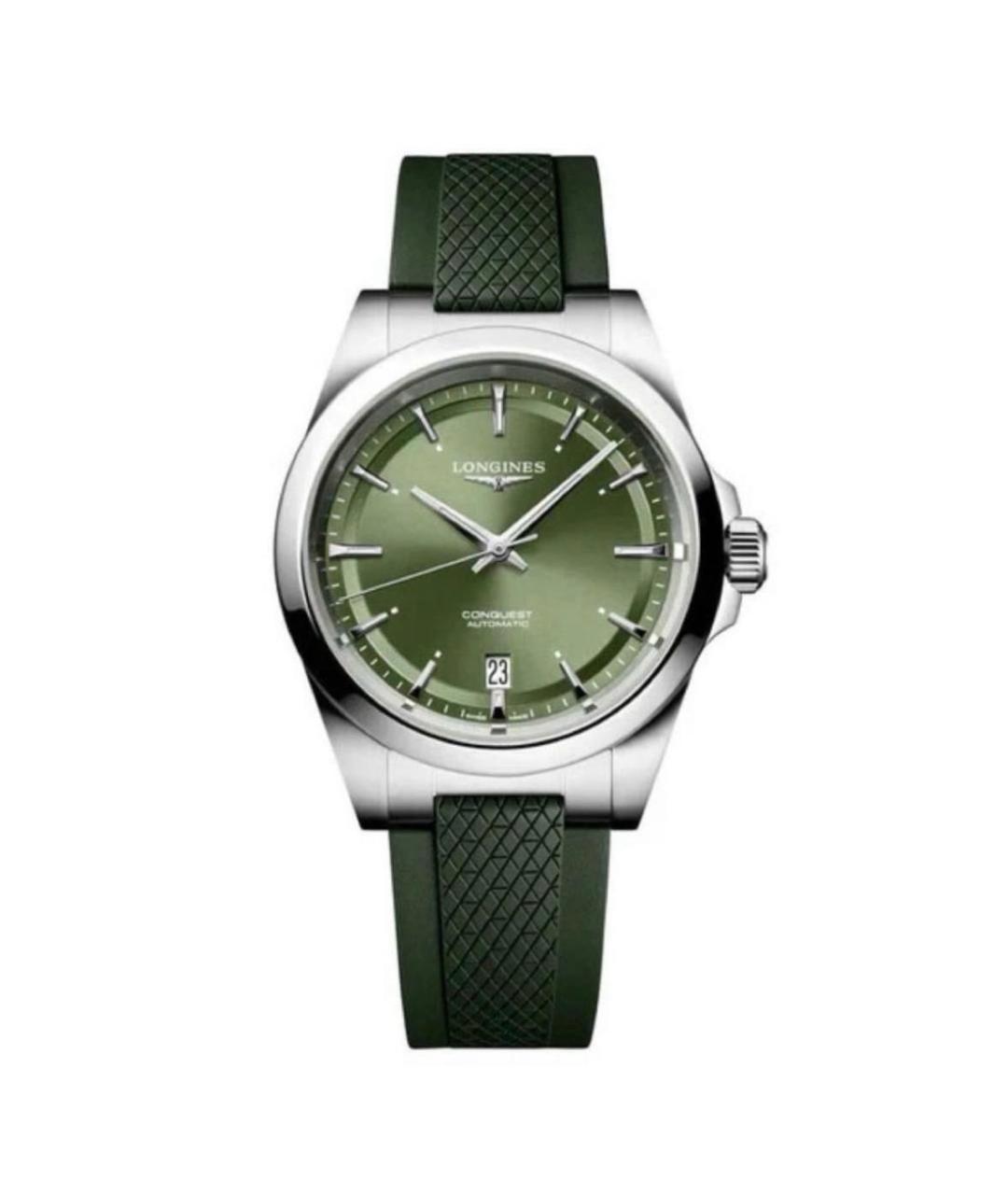 LONGINES Зеленые стальные часы, фото 1