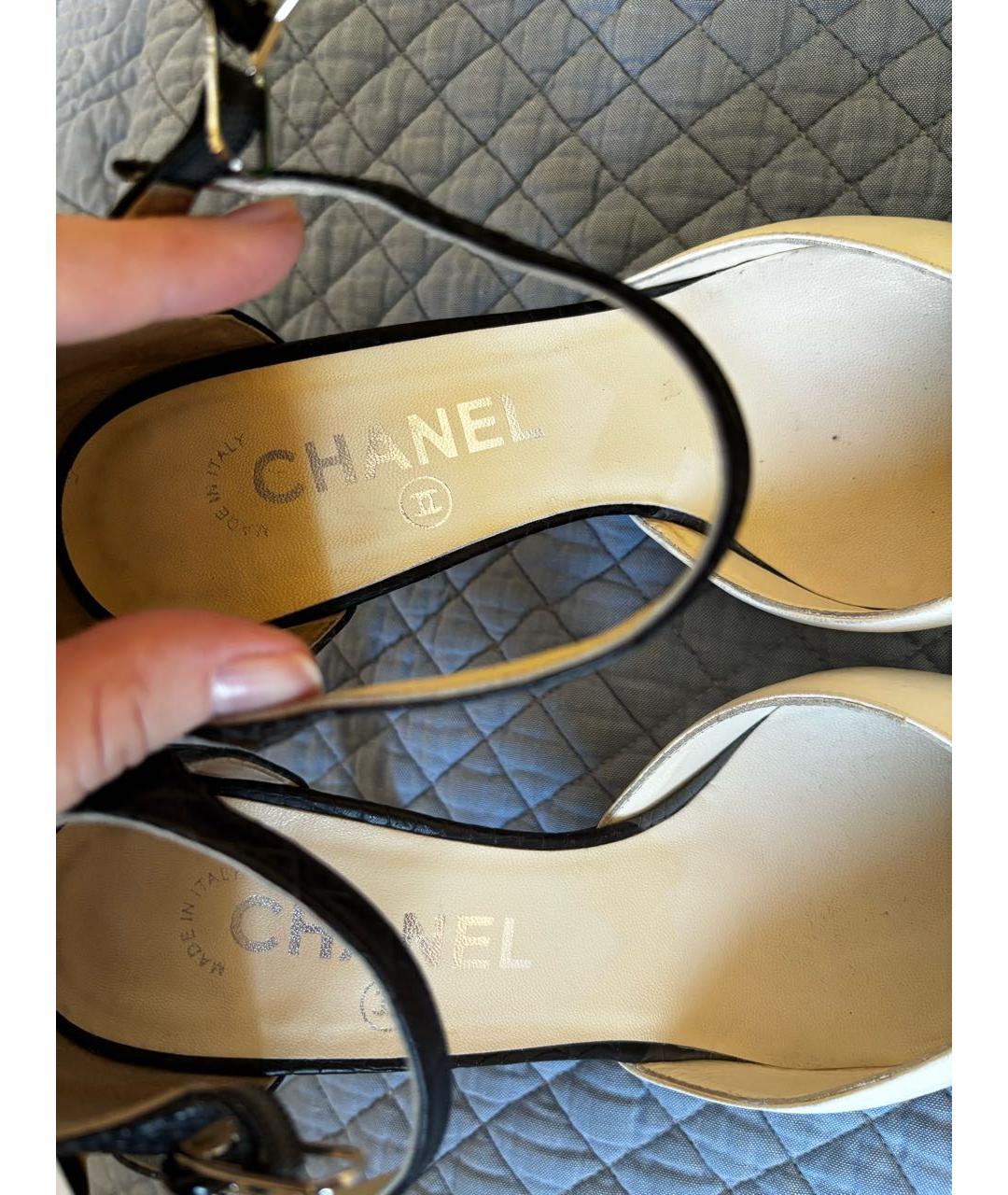 CHANEL Мульти кожаные туфли, фото 5