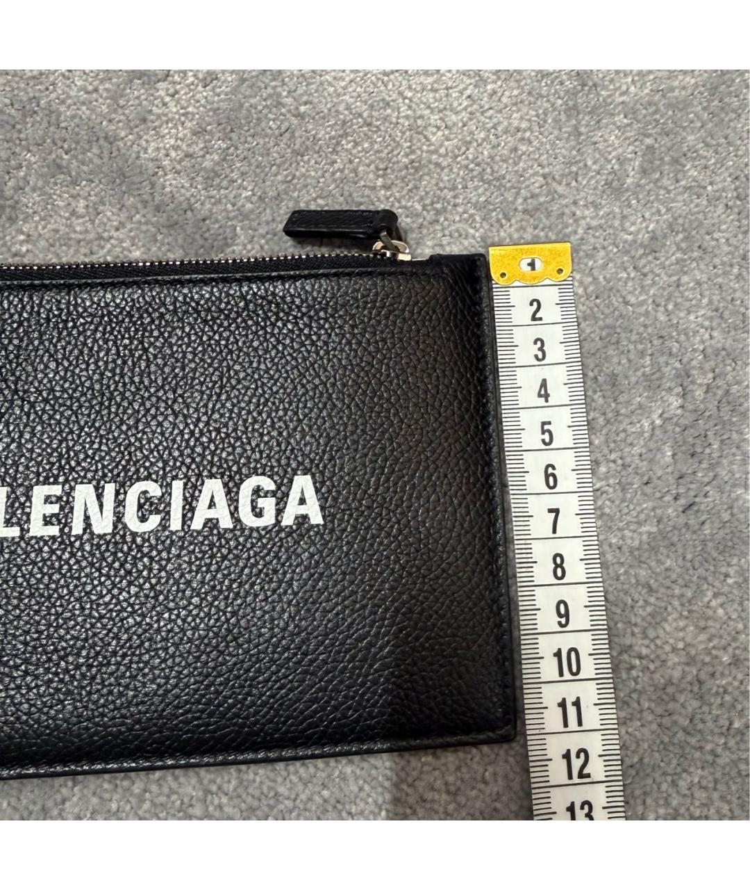 BALENCIAGA Черная кожаная барсетка, фото 5