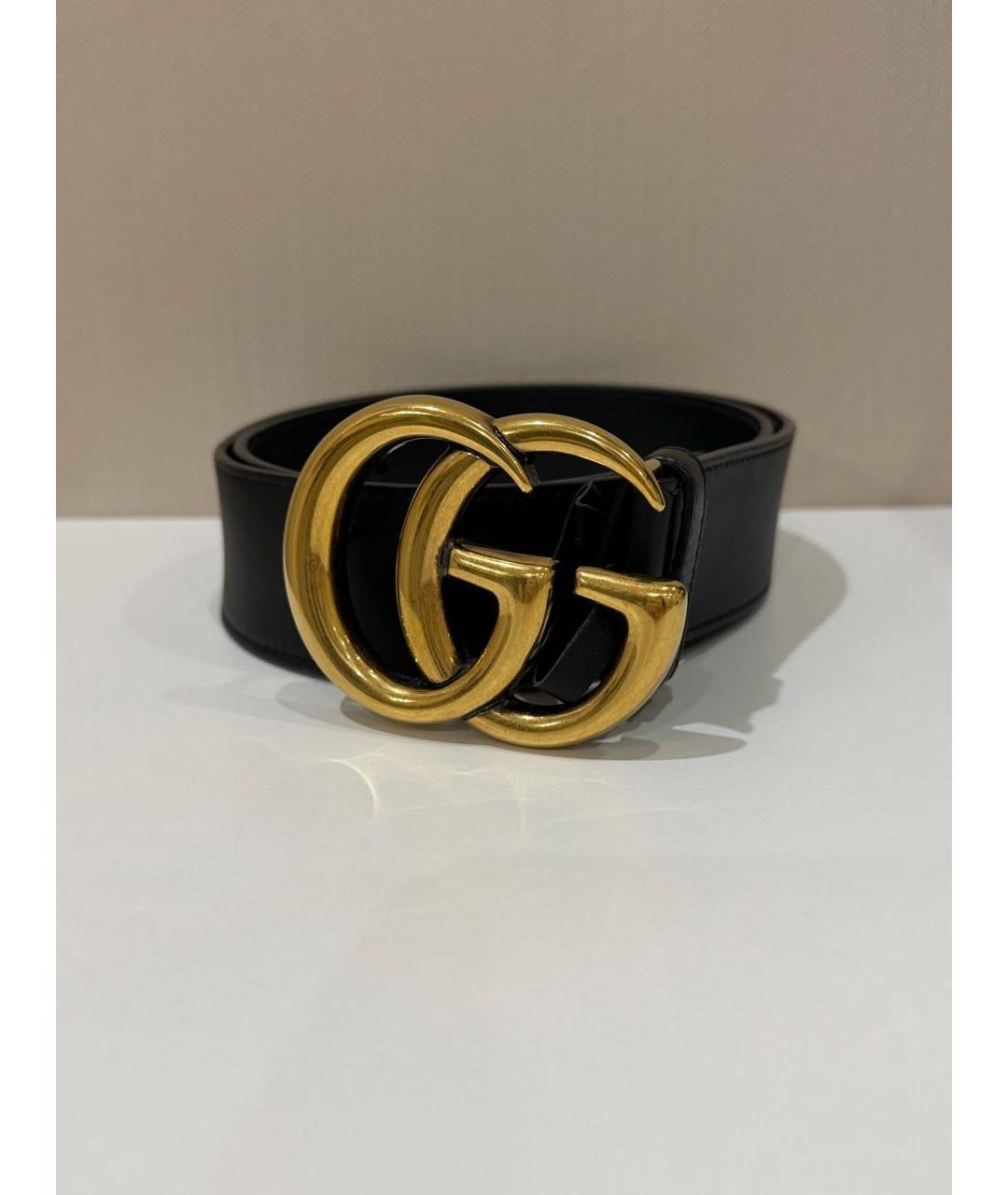 GUCCI Черный кожаный ремень, фото 5