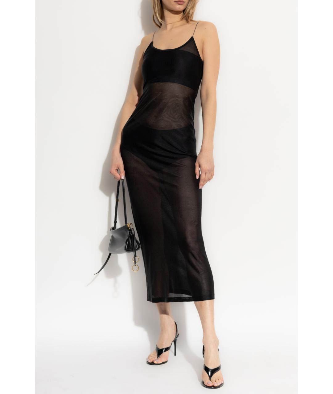 ALAIA Черное вискозное коктейльное платье, фото 4