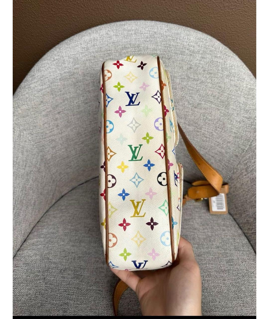 LOUIS VUITTON Белая сумка через плечо, фото 6