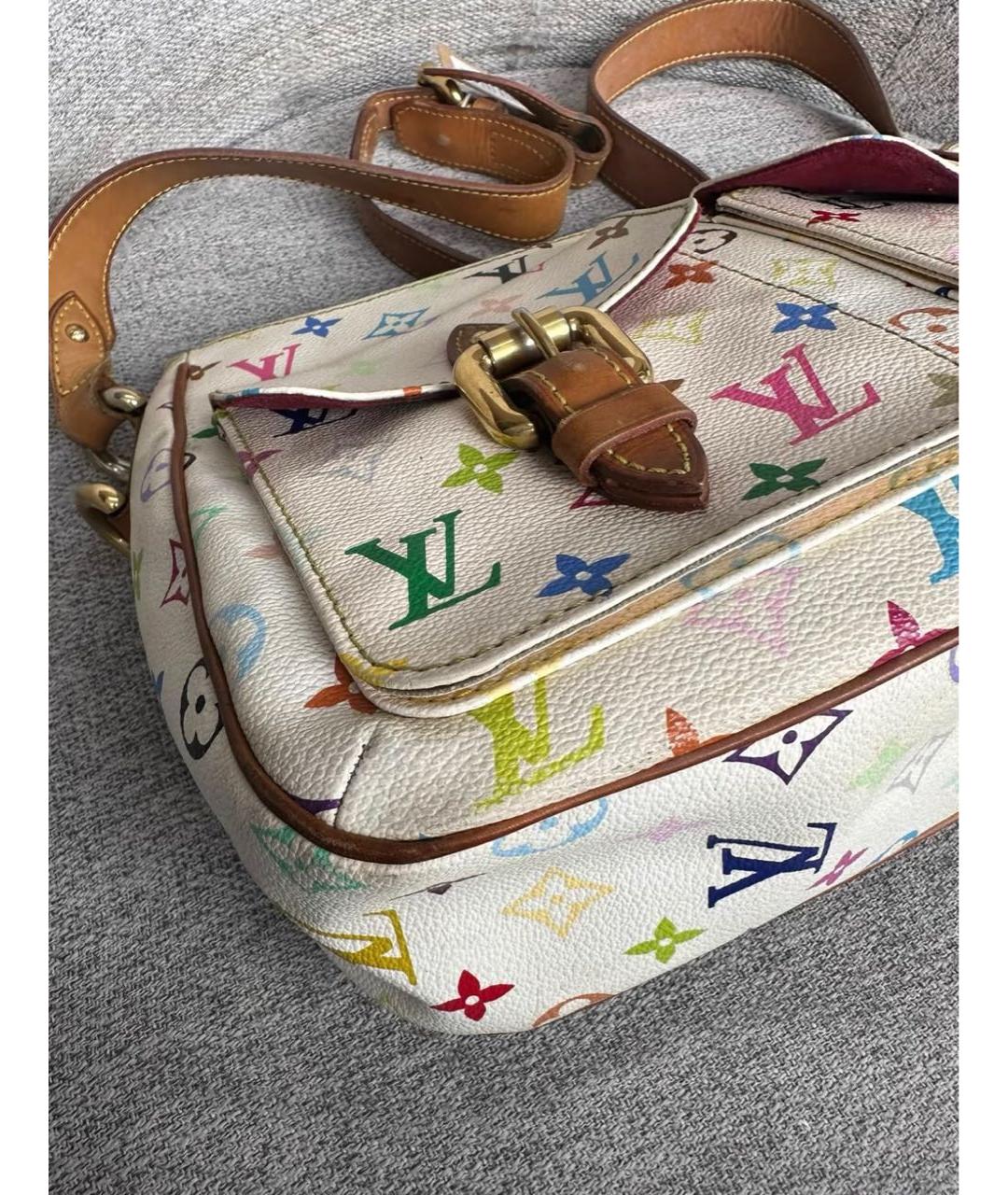 LOUIS VUITTON Белая сумка через плечо, фото 7
