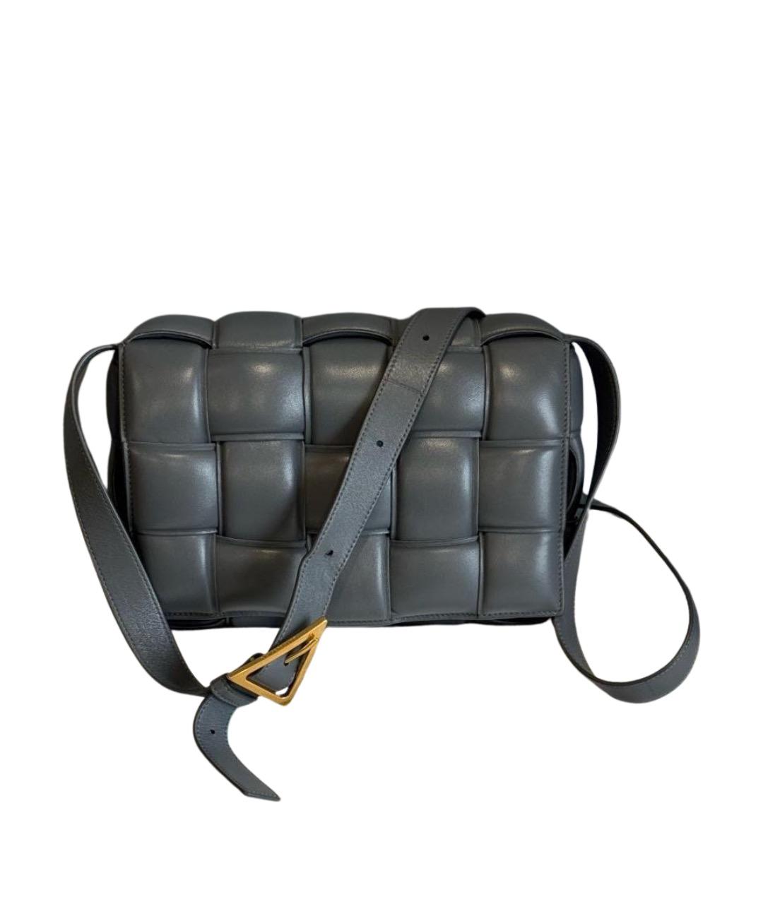 BOTTEGA VENETA Серая кожаная сумка через плечо, фото 1