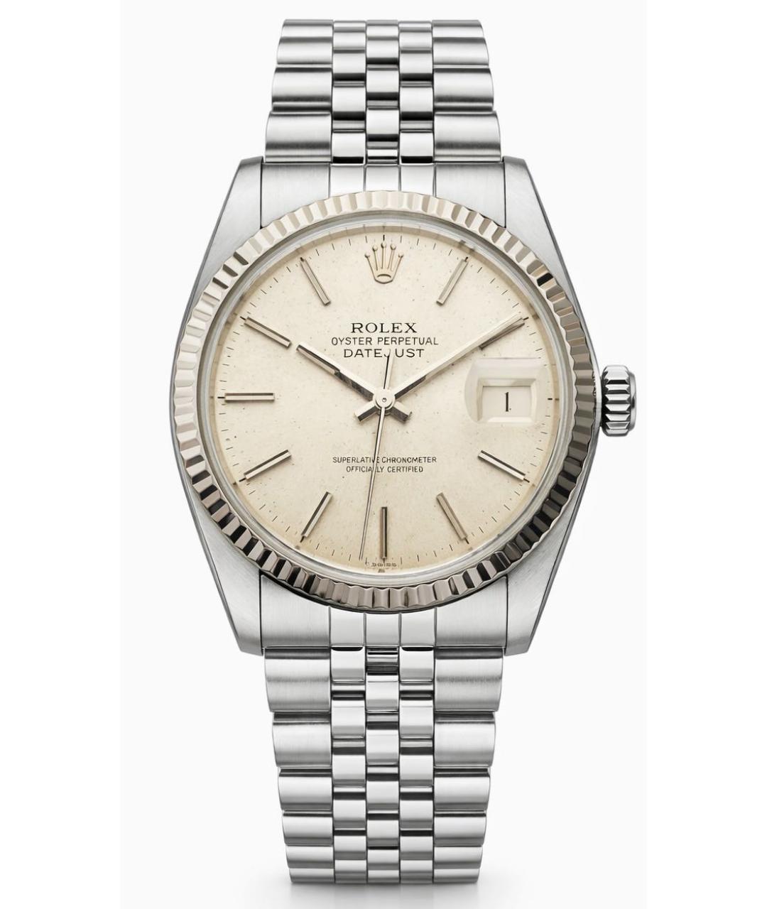 ROLEX Бежевые металлические часы, фото 7