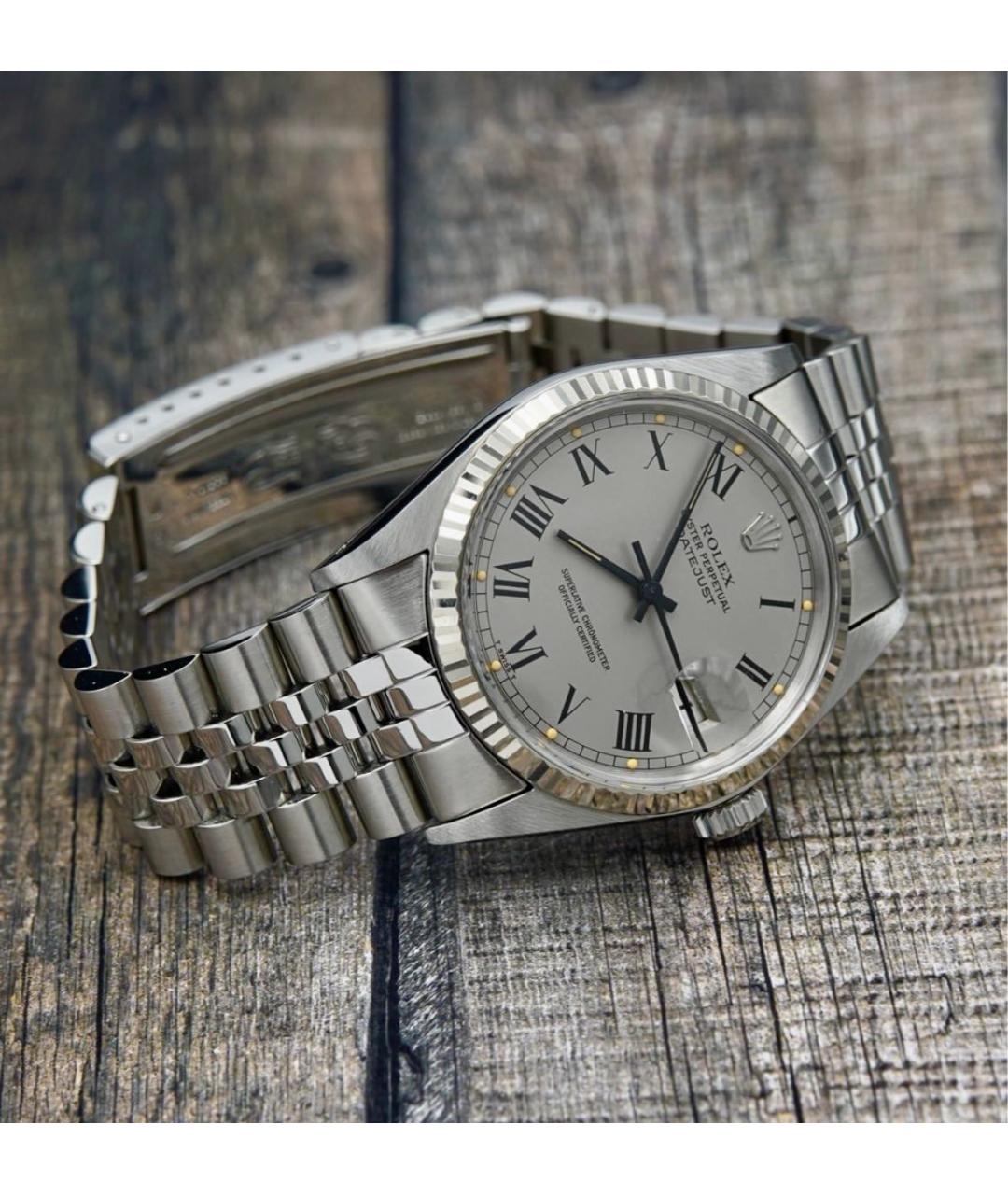 ROLEX Серебряные металлические часы, фото 4