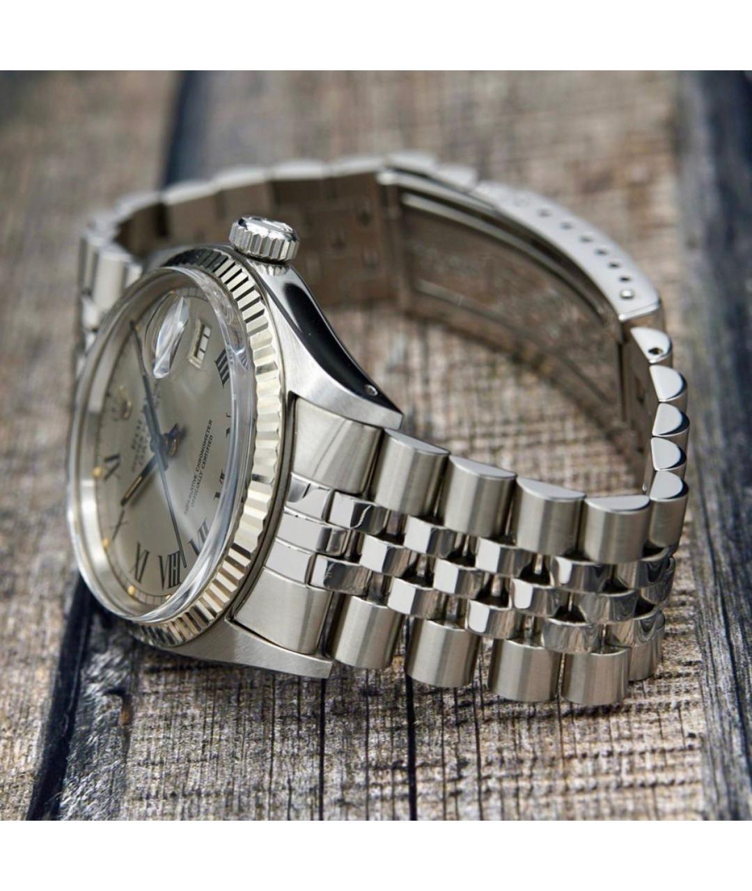 ROLEX Серебряные металлические часы, фото 5