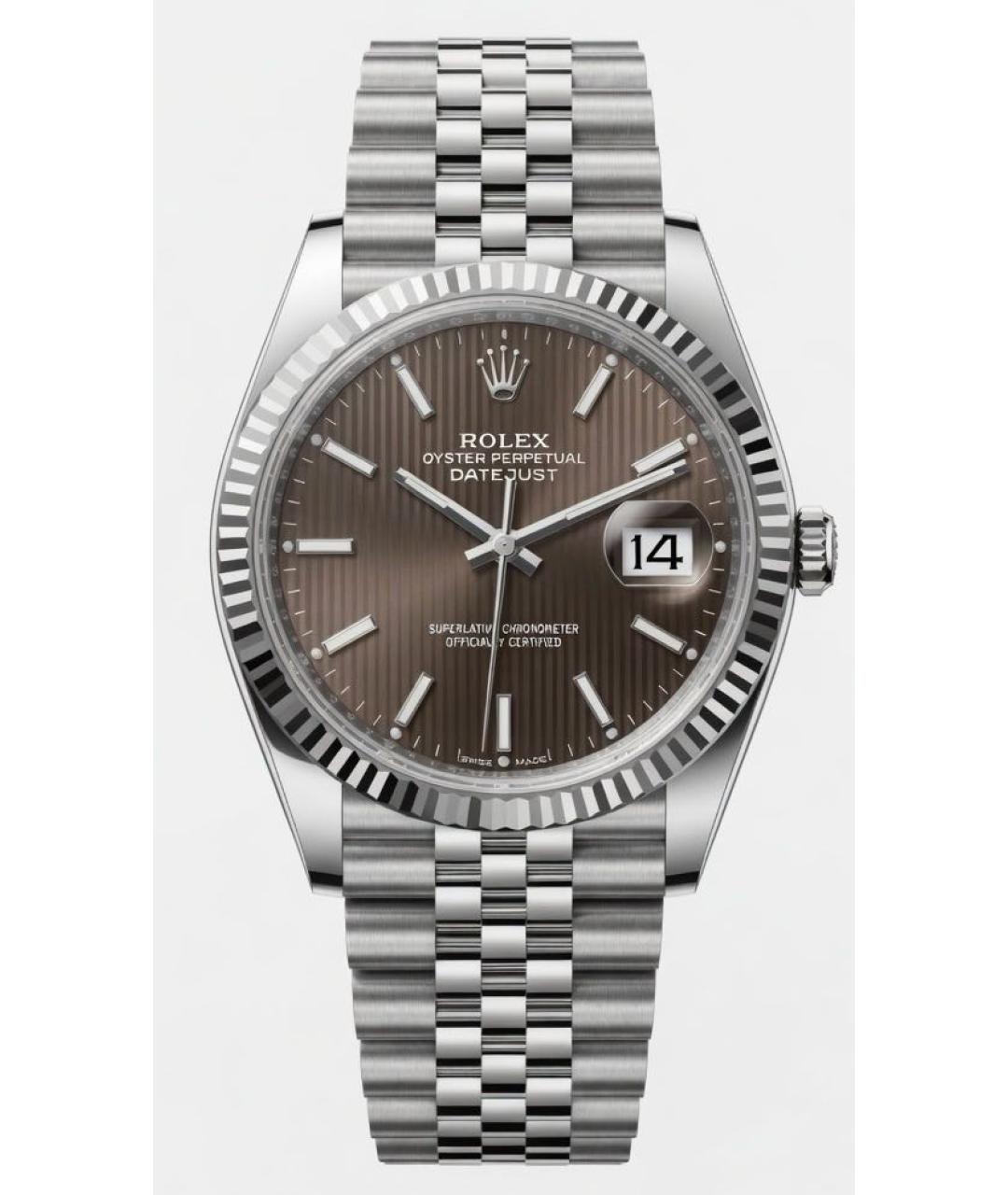 ROLEX Серебряные металлические часы, фото 8