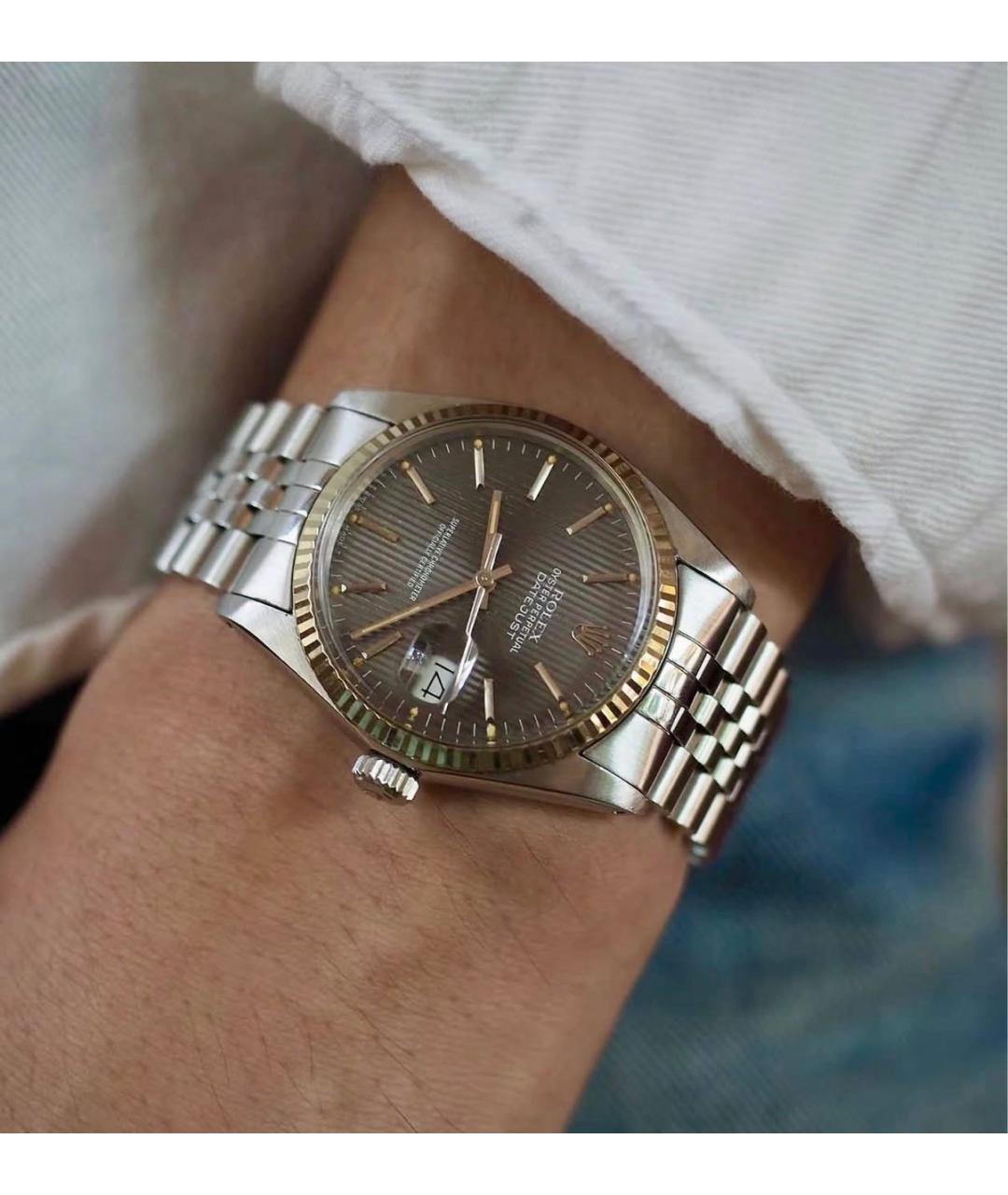ROLEX Серебряные металлические часы, фото 5