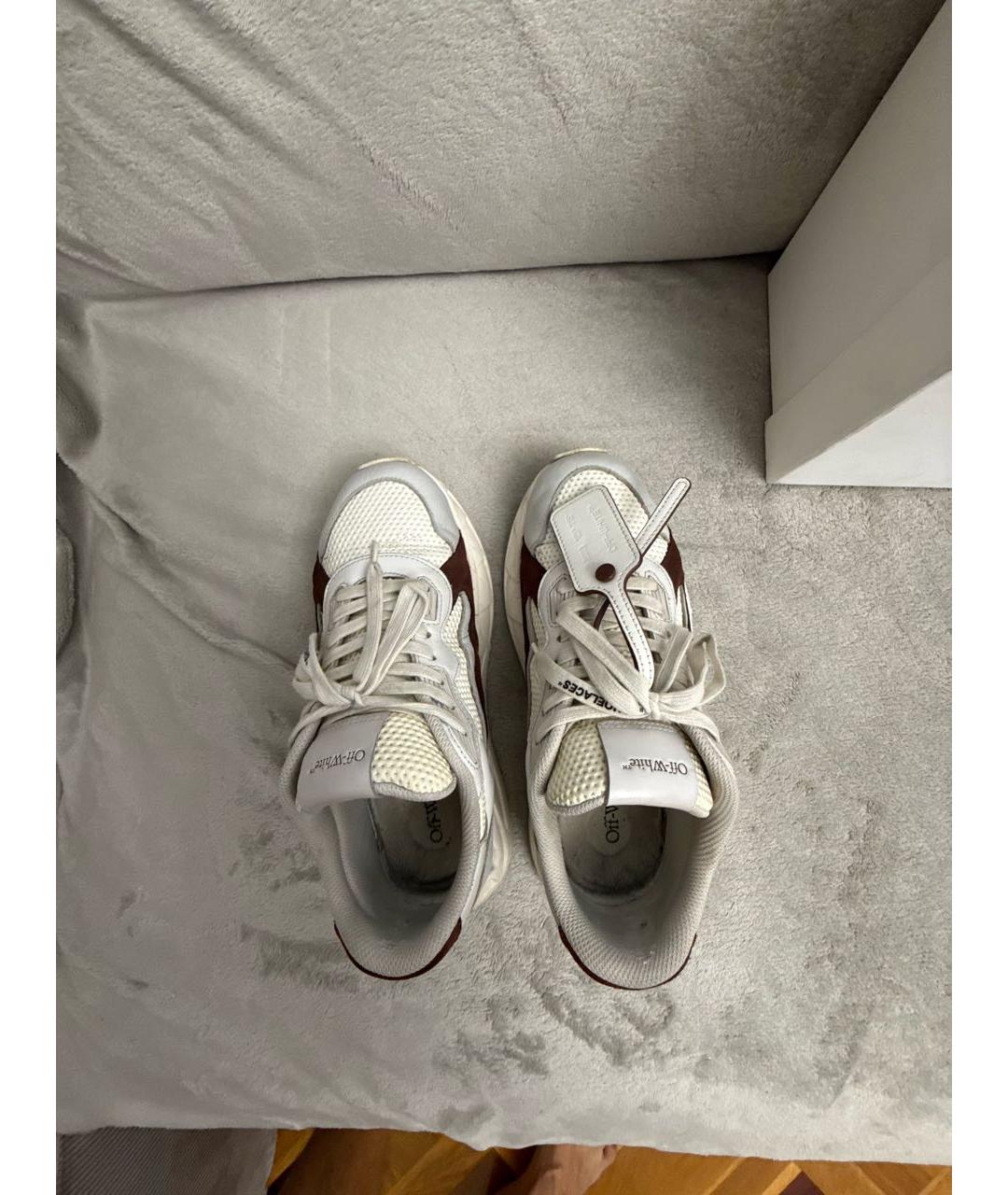 OFF-WHITE Белые текстильные низкие кроссовки / кеды, фото 3