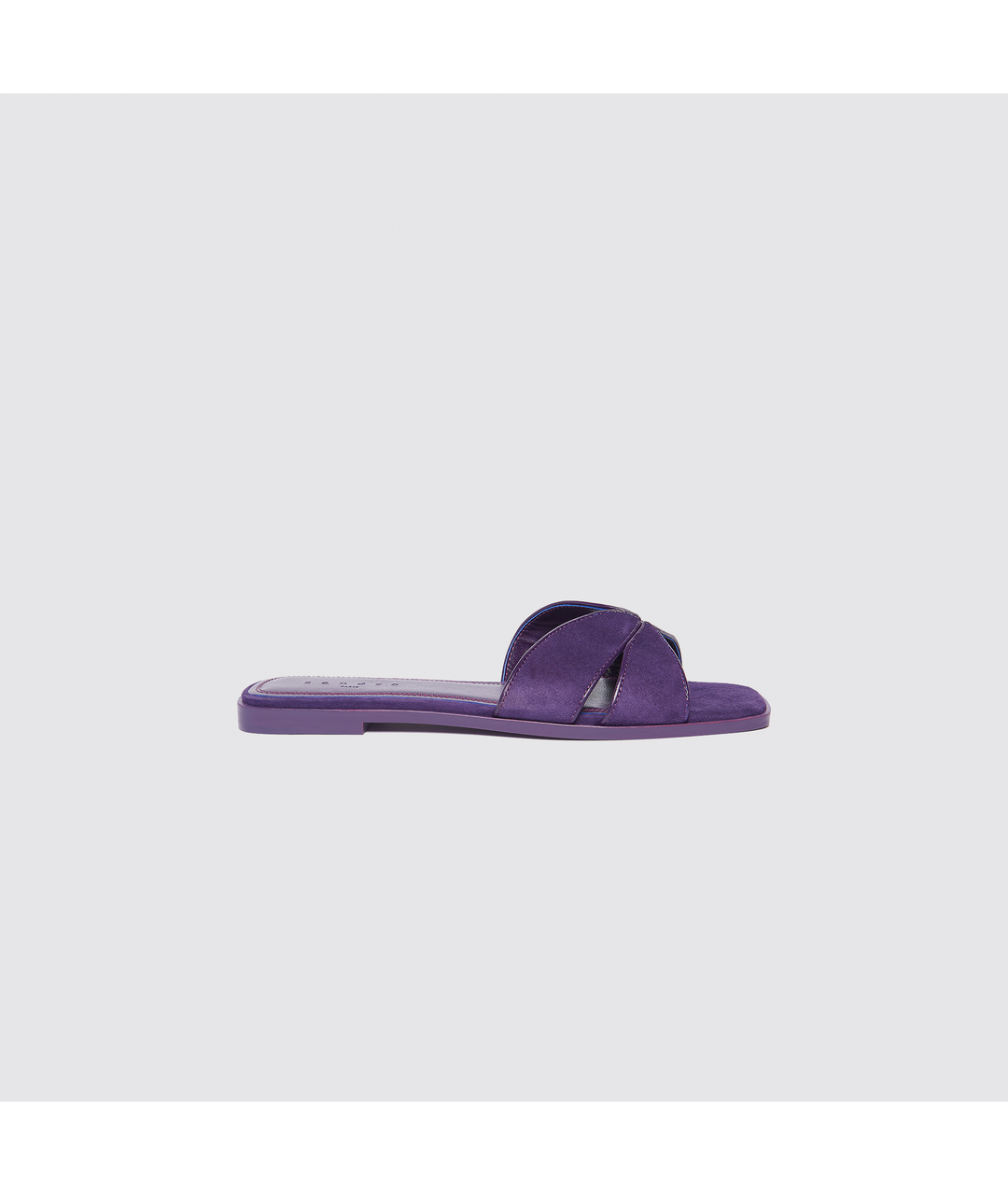 SANDRO Фиолетовые замшевые шлепанцы, фото 2