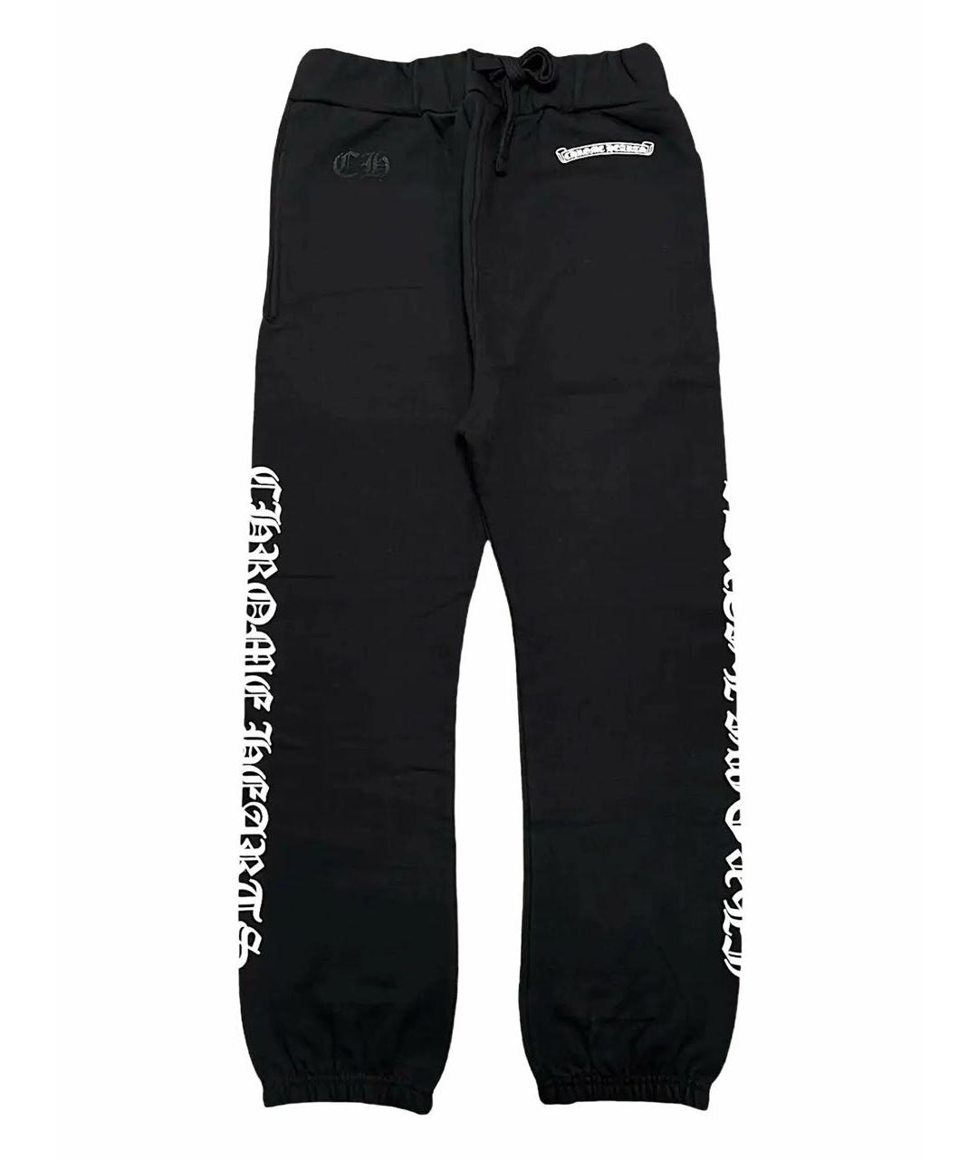 CHROME HEARTS Черные хлопковые брюки широкие, фото 1