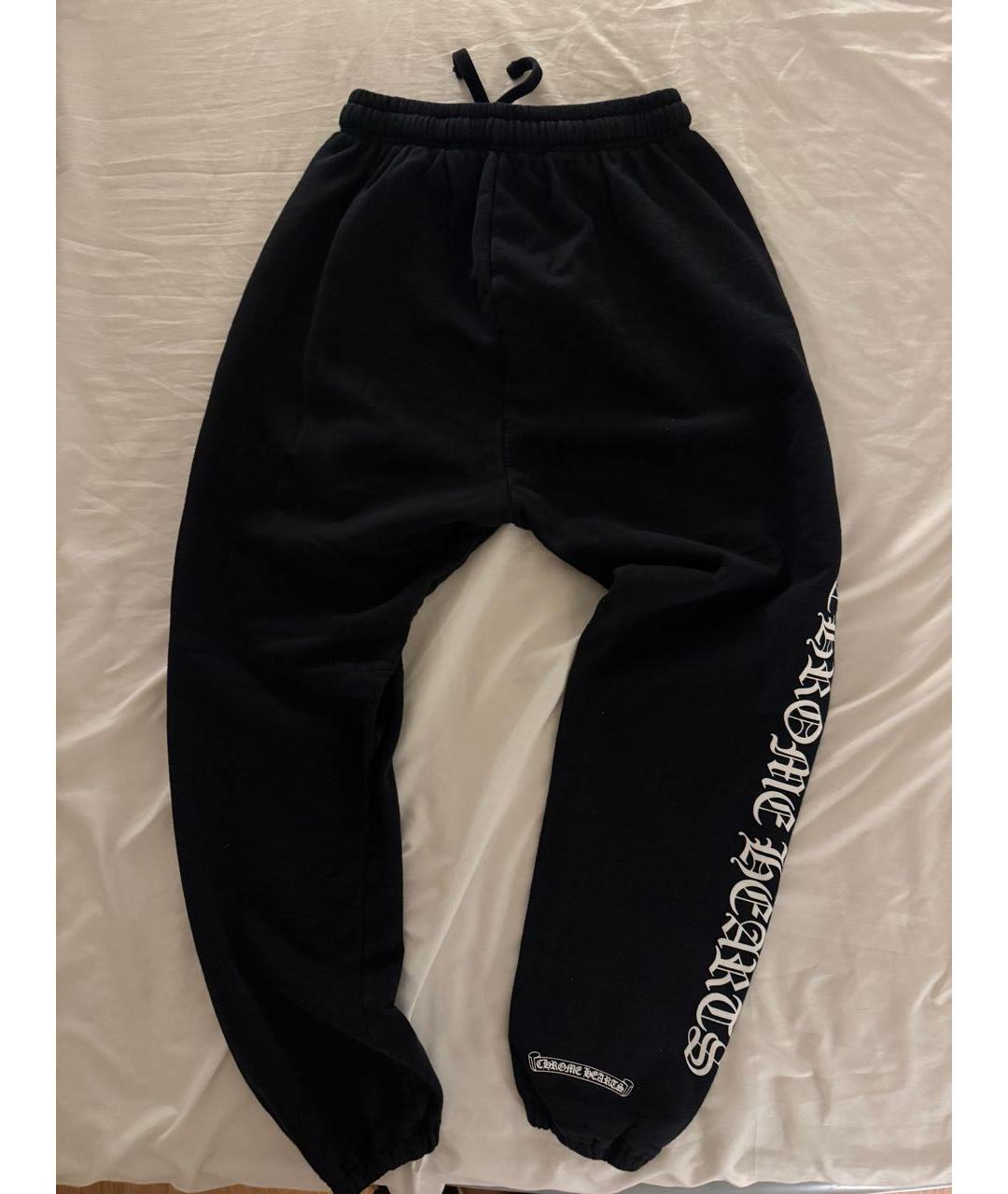 CHROME HEARTS Черные хлопковые брюки широкие, фото 3