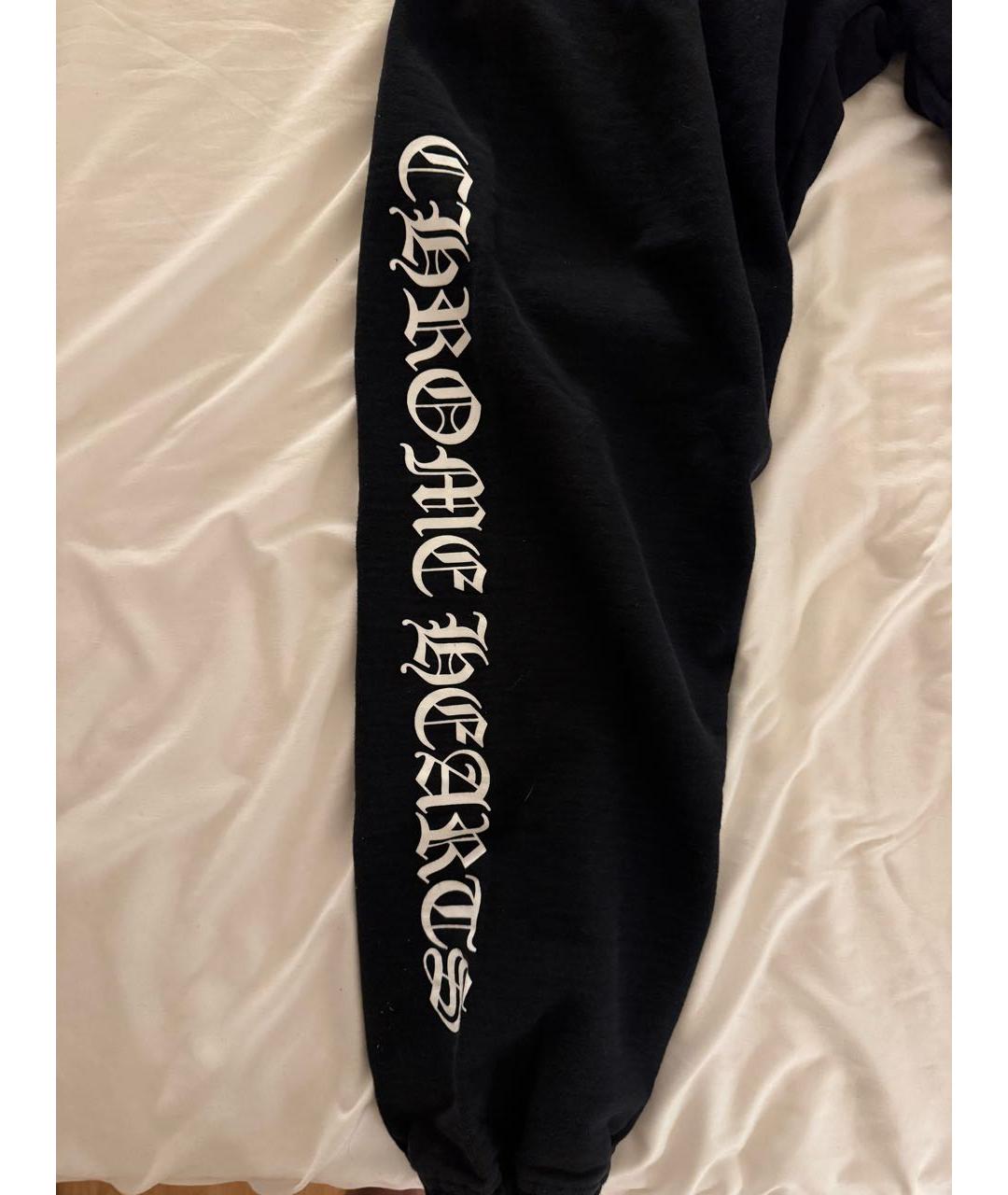 CHROME HEARTS Черные хлопковые брюки широкие, фото 4