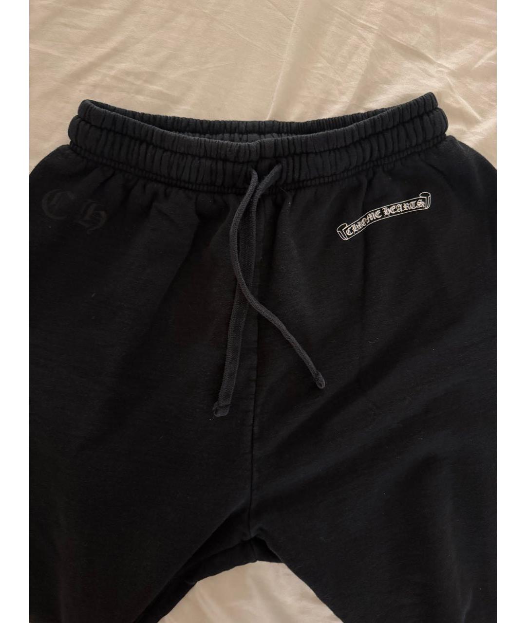 CHROME HEARTS Черные хлопковые брюки широкие, фото 5
