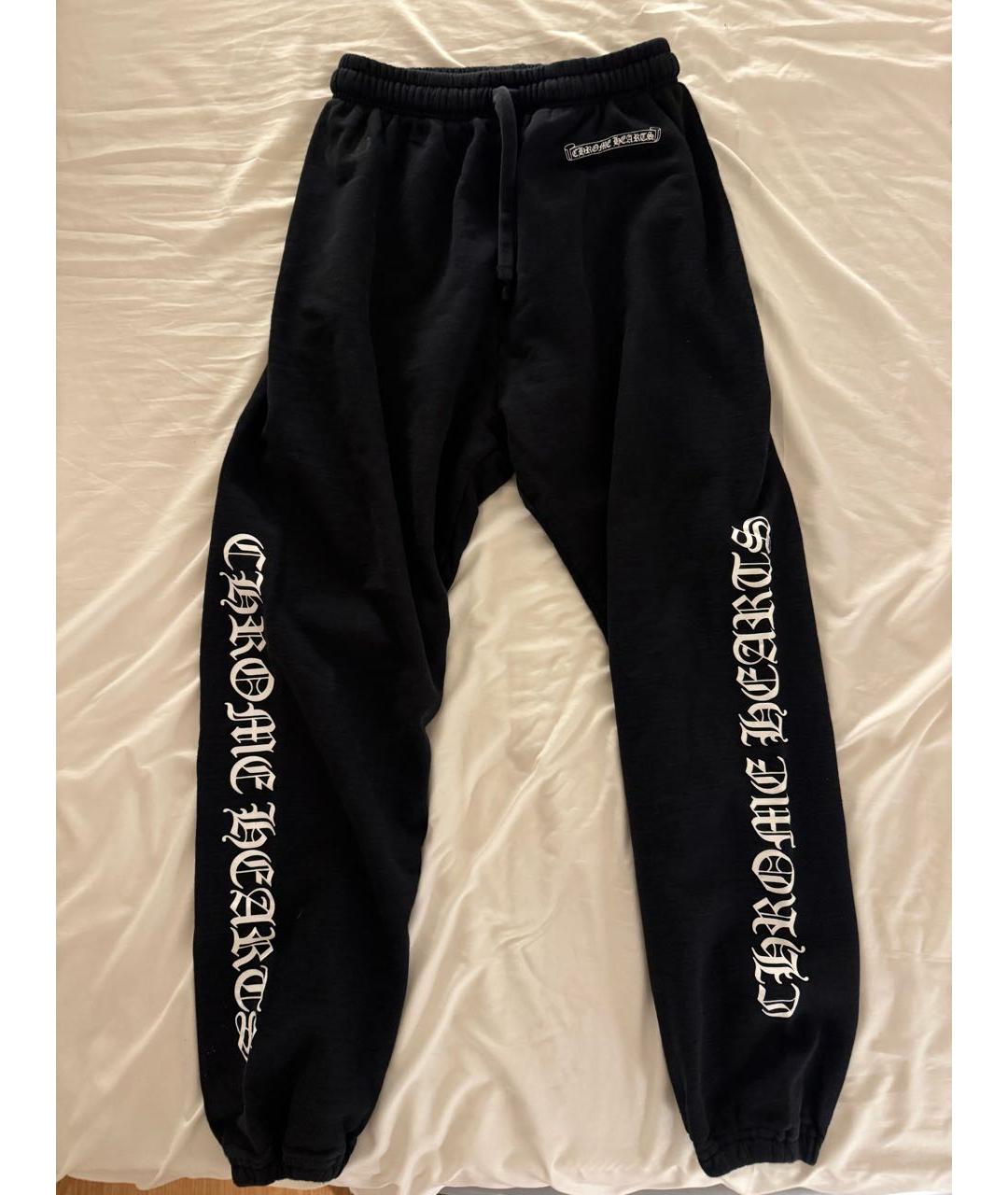 CHROME HEARTS Черные хлопковые брюки широкие, фото 2