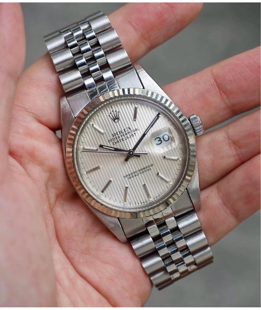 ROLEX Серебряные металлические часы, фото 7