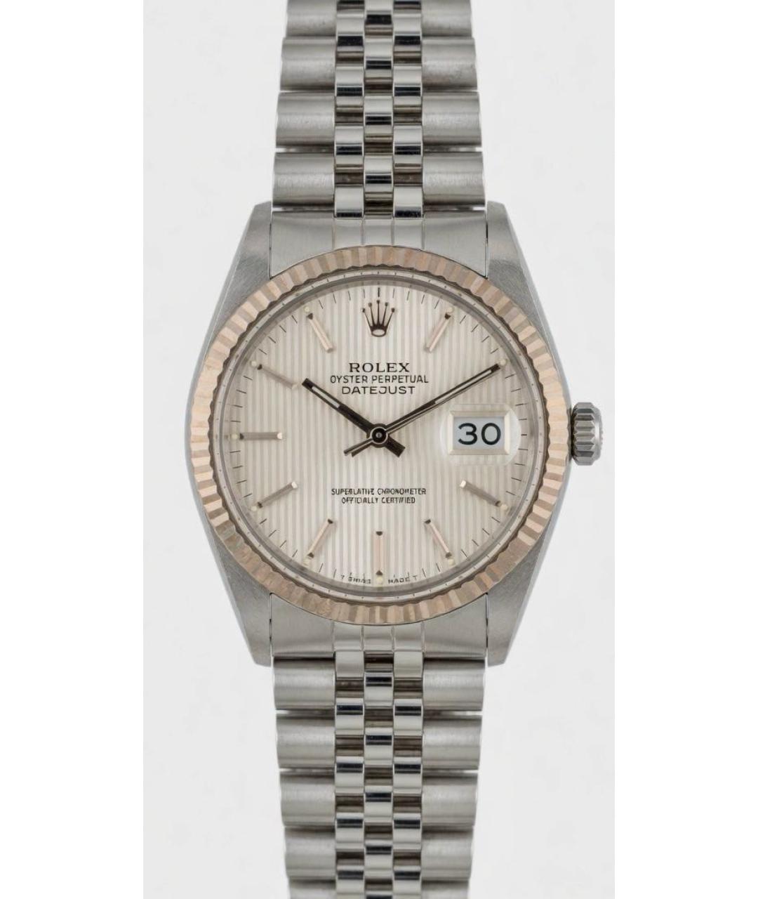ROLEX Серебряные металлические часы, фото 8