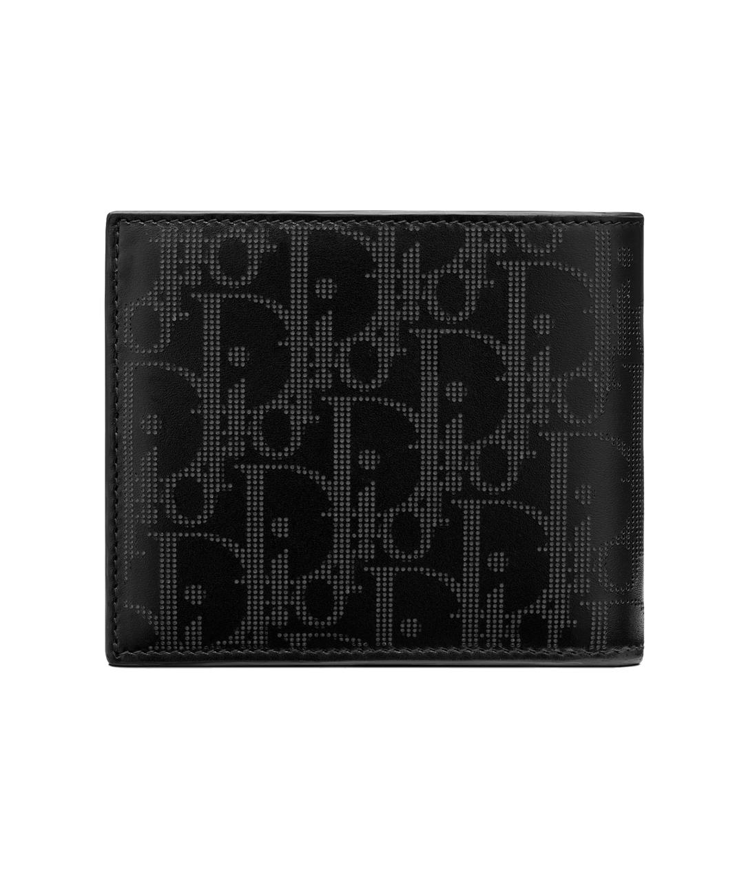 CHRISTIAN DIOR Черный кожаный кошелек, фото 2