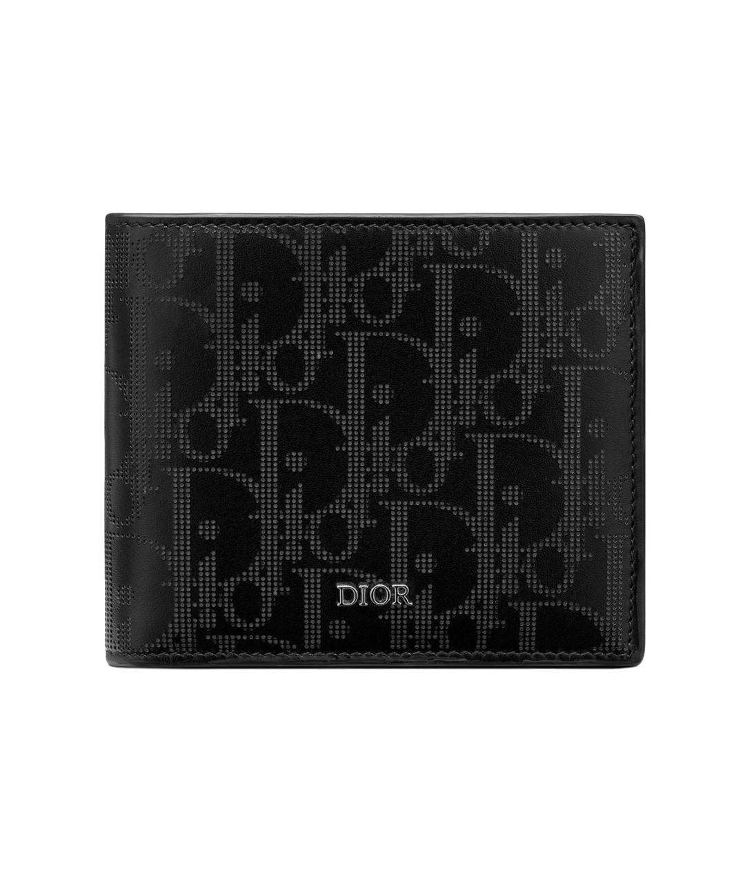 CHRISTIAN DIOR Черный кожаный кошелек, фото 1