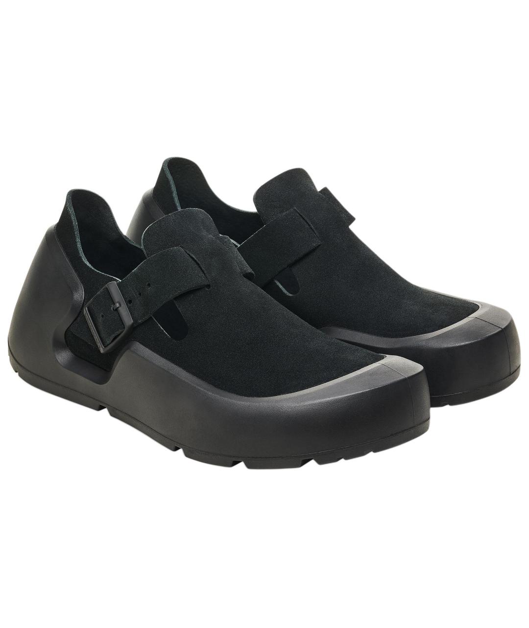 BIRKENSTOCK Черные замшевые слипоны, фото 4