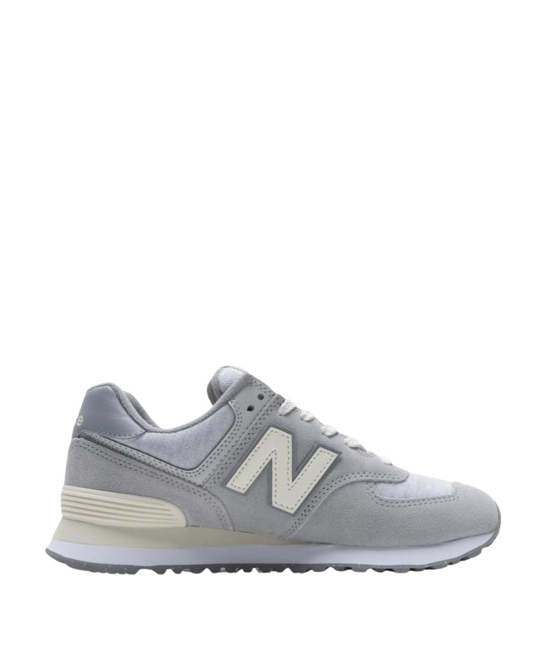 NEW BALANCE Серые замшевые кроссовки, фото 1