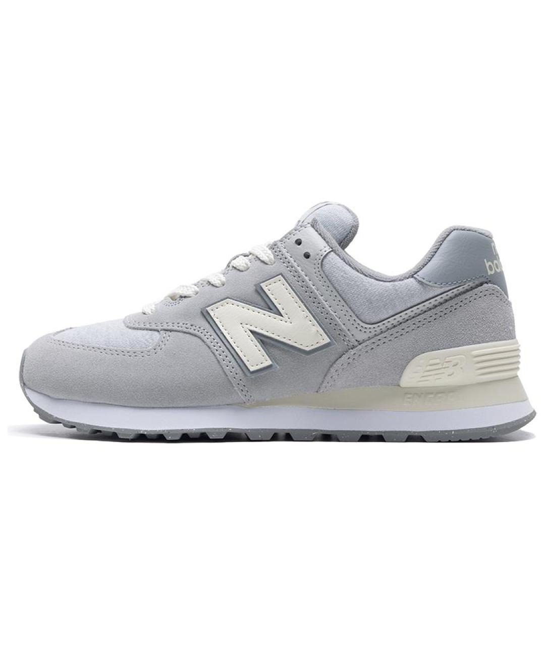 NEW BALANCE Серые замшевые кроссовки, фото 2