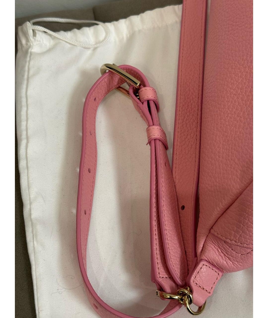 FURLA Розовая кожаная поясная сумка, фото 3