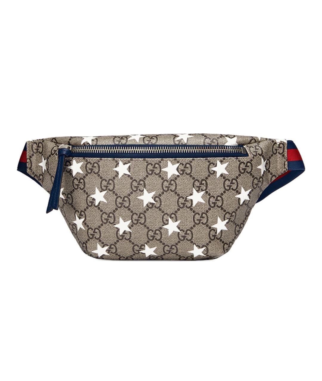 GUCCI Коричневая поясная сумка, фото 1