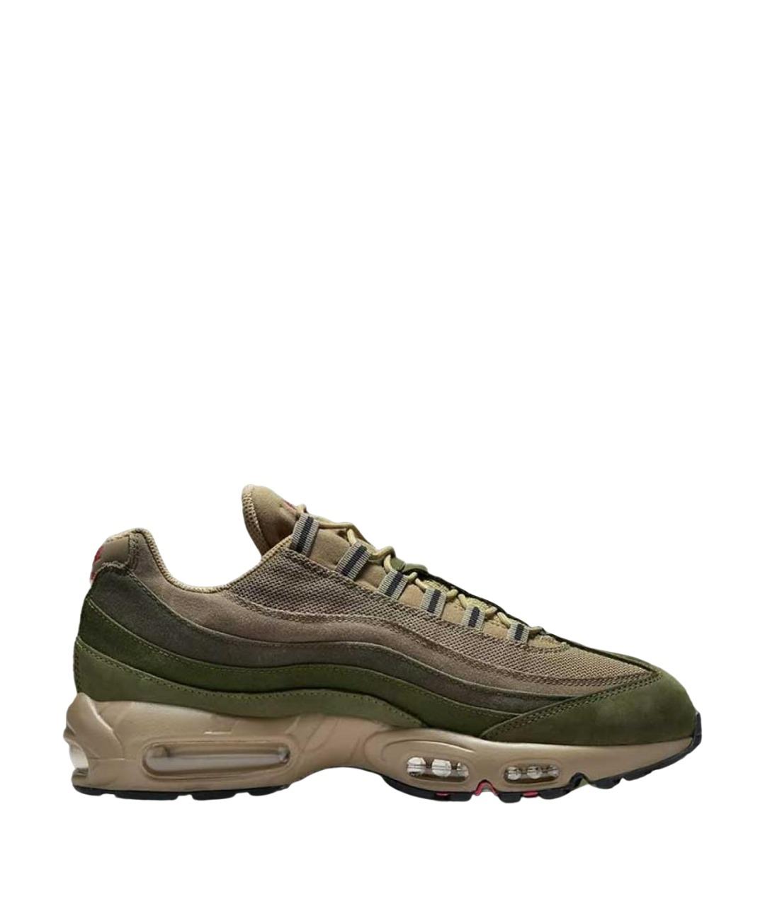 NIKE Зеленые текстильные низкие кроссовки / кеды, фото 1