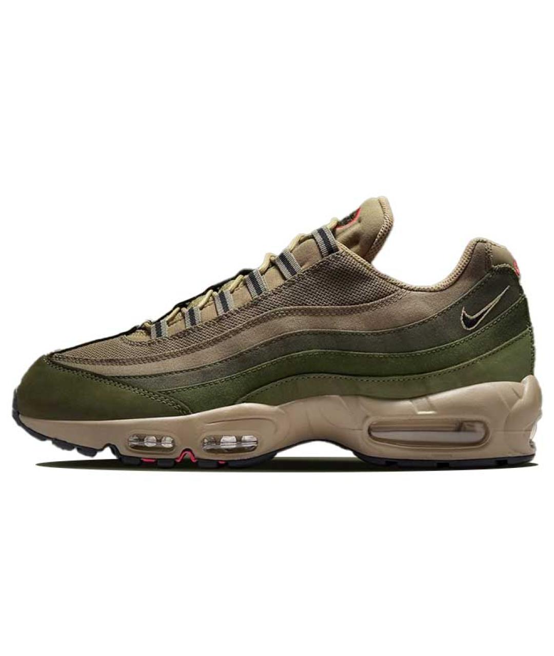 NIKE Зеленые текстильные низкие кроссовки / кеды, фото 2
