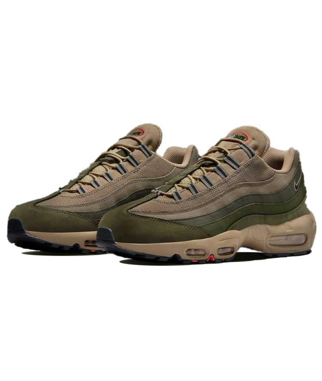 NIKE Зеленые текстильные низкие кроссовки / кеды, фото 3
