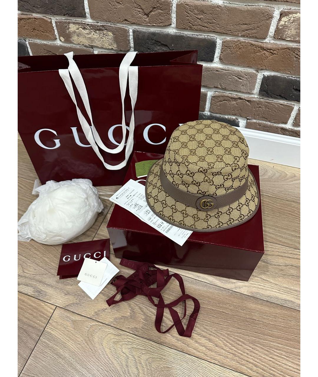GUCCI Бежевая панама, фото 3
