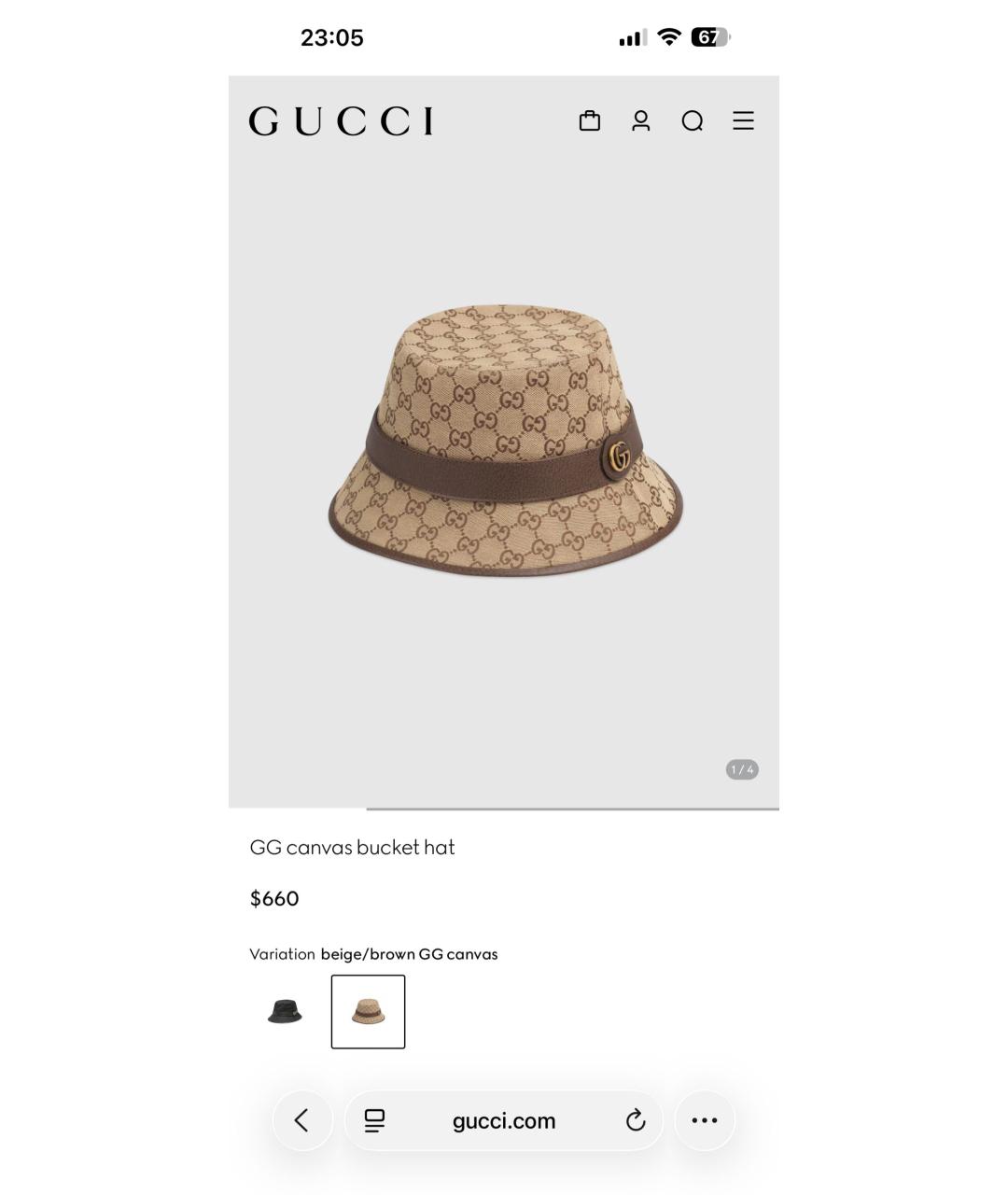 GUCCI Бежевая панама, фото 9