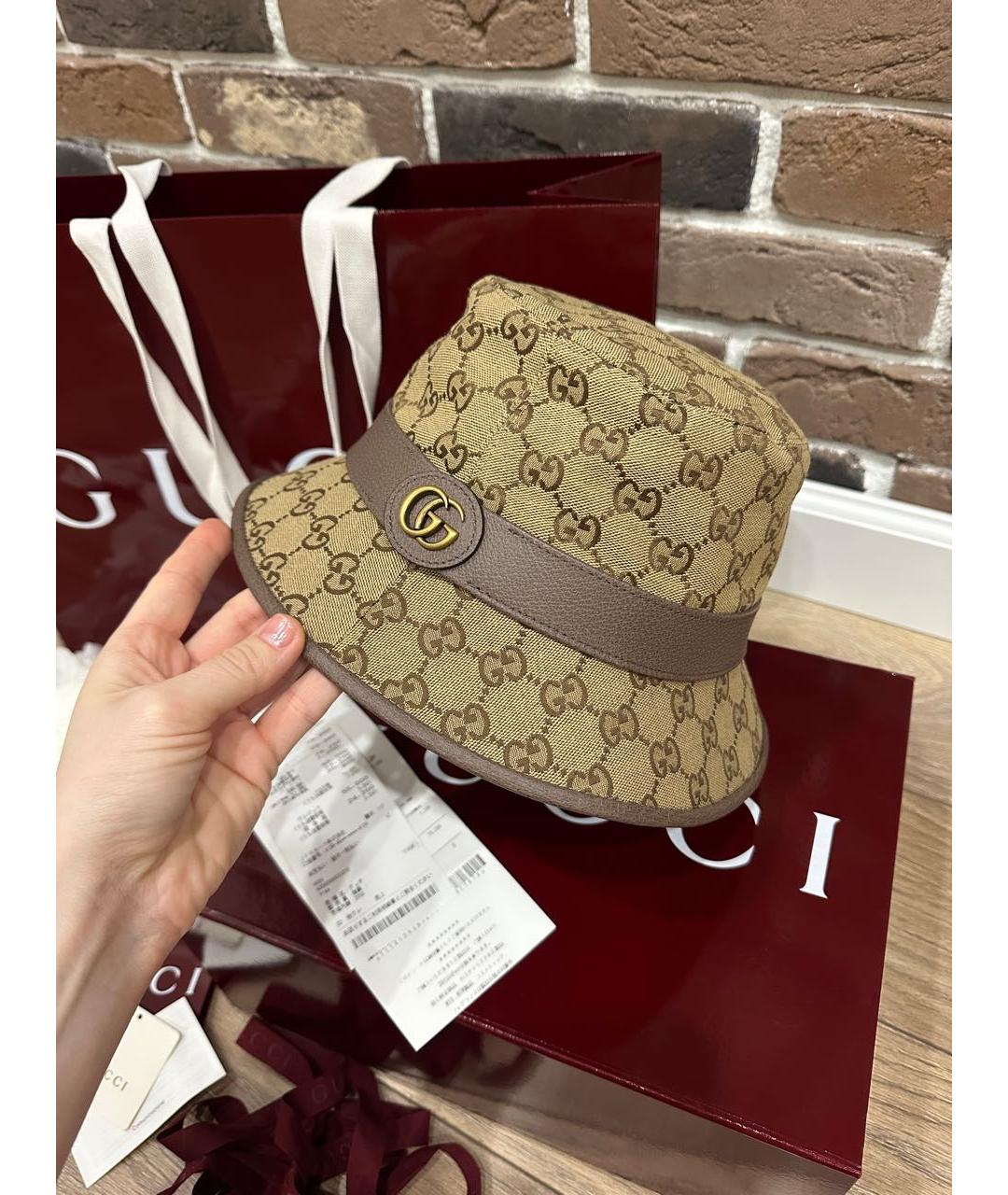 GUCCI Бежевая панама, фото 5