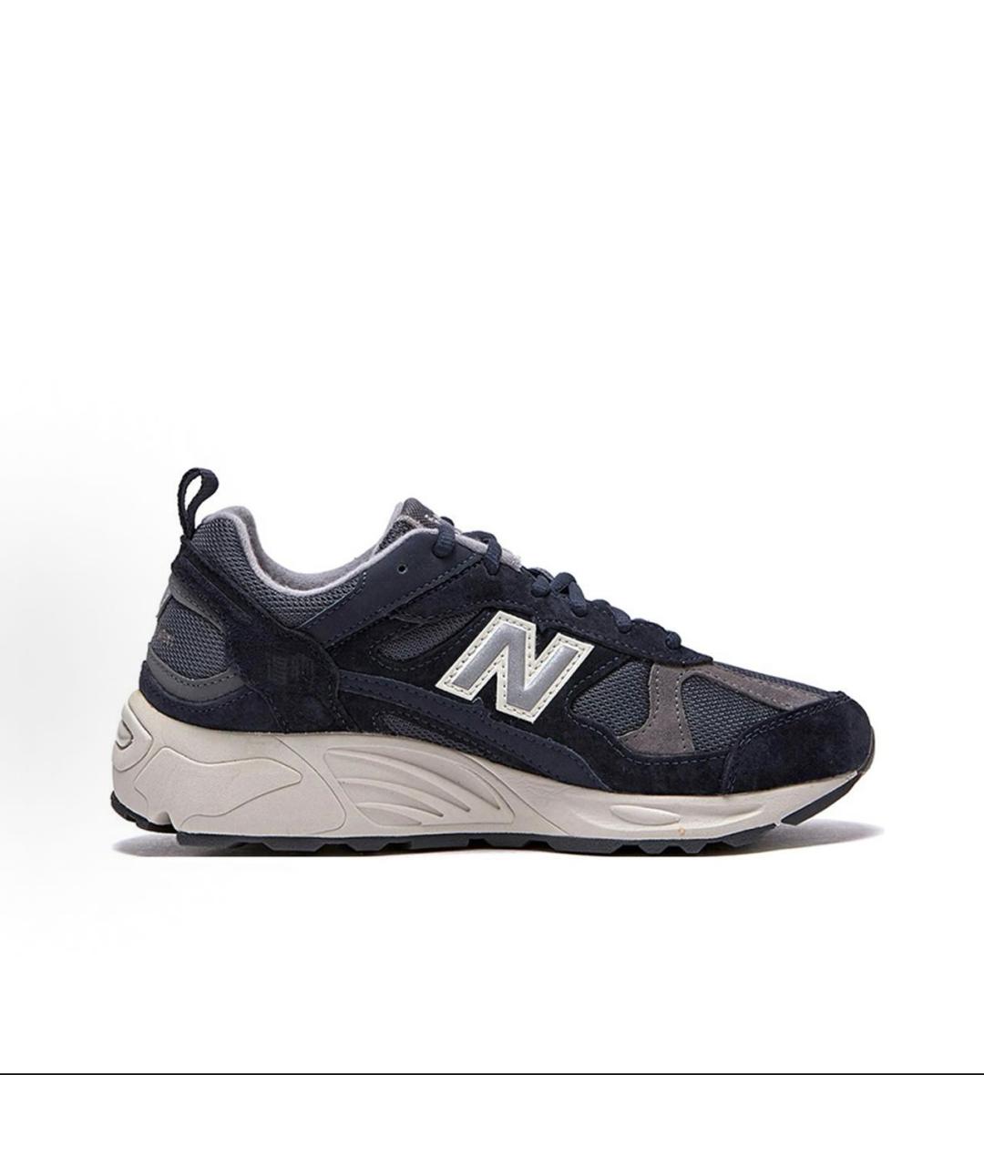 NEW BALANCE Темно-синие замшевые низкие кроссовки / кеды, фото 4