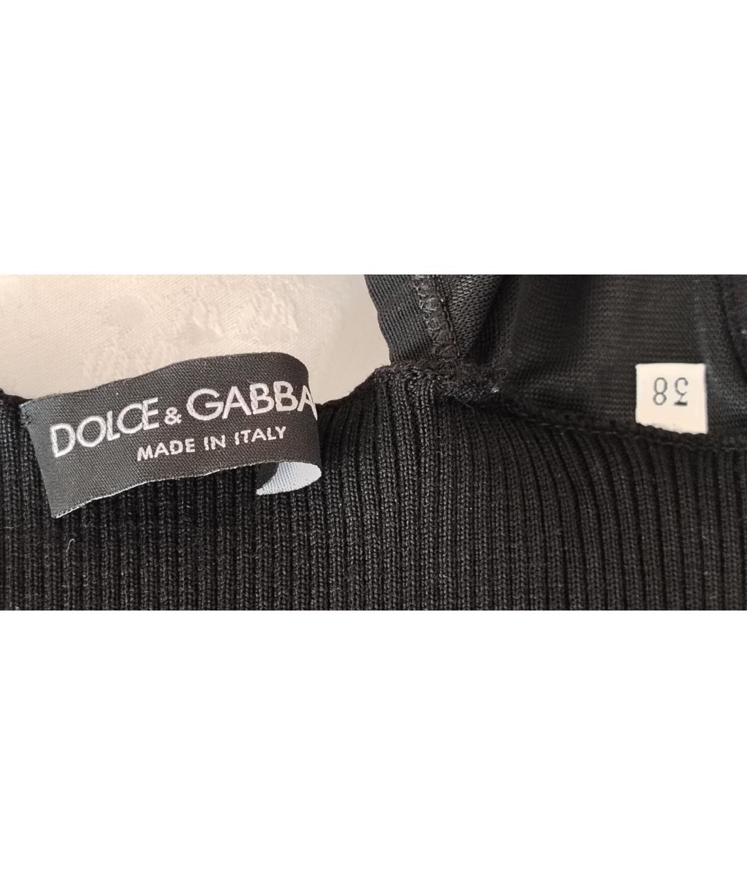 DOLCE&GABBANA Черный вискозный джемпер / свитер, фото 3