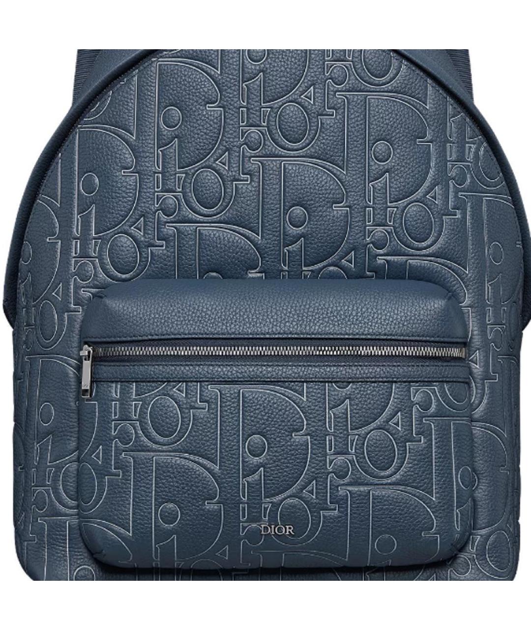 CHRISTIAN DIOR Синий кожаный рюкзак, фото 5