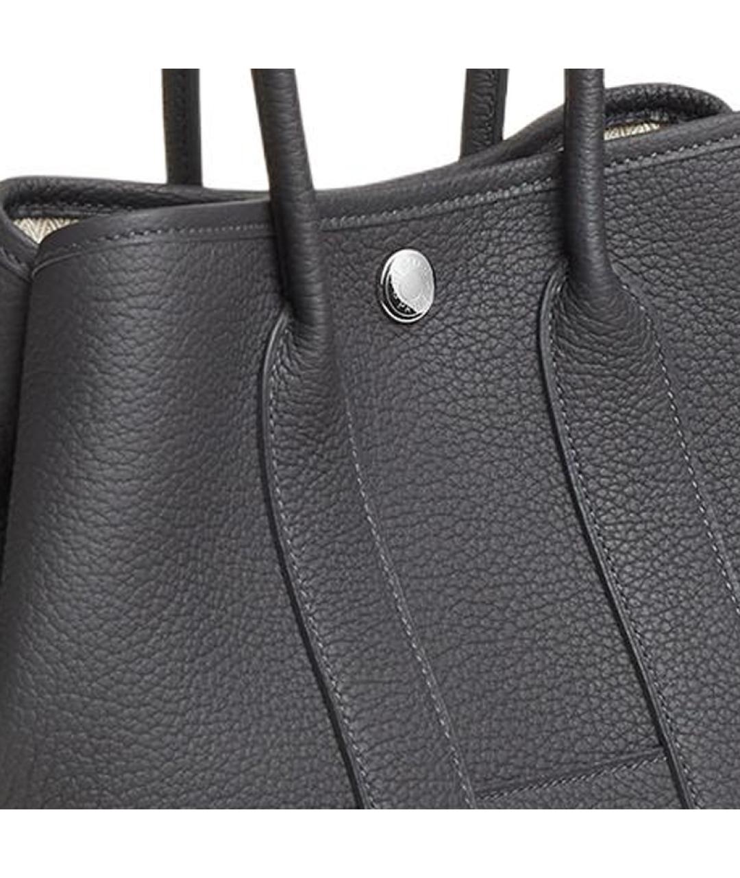 HERMES Серая сумка через плечо из канвы, фото 4