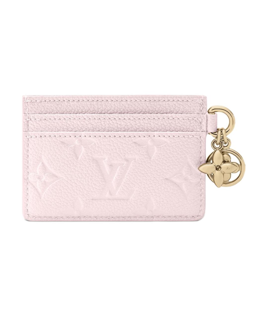 LOUIS VUITTON Розовый кожаный кардхолдер, фото 3