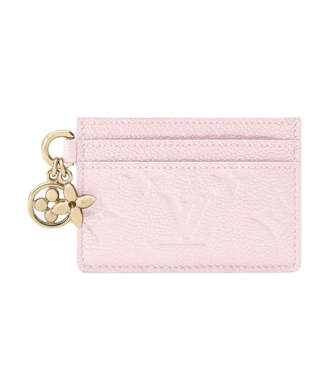 LOUIS VUITTON Розовый кожаный кардхолдер, фото 1