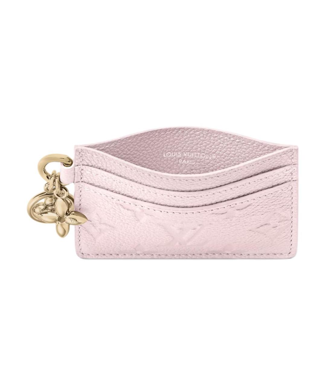 LOUIS VUITTON Розовый кожаный кардхолдер, фото 4
