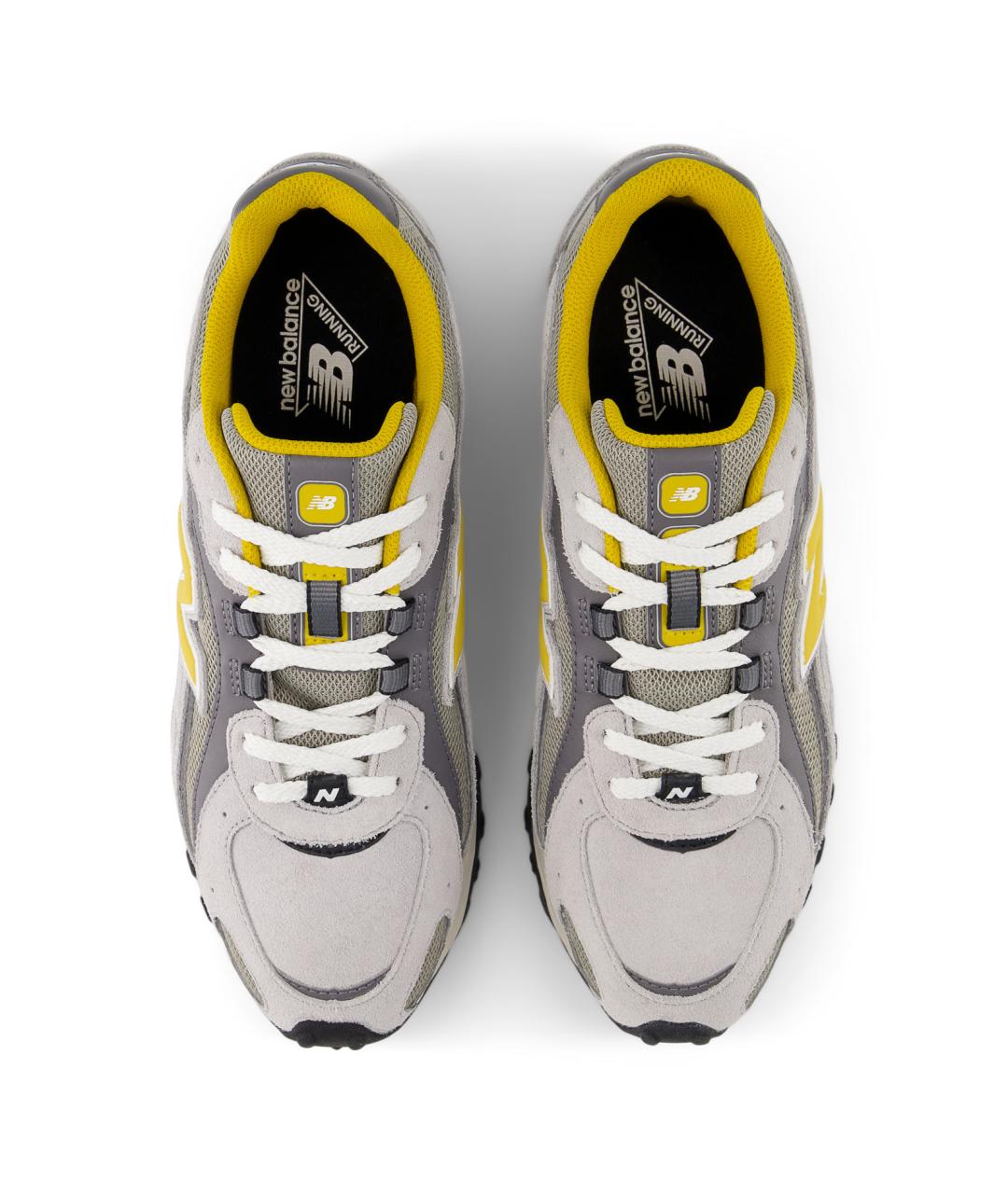 NEW BALANCE Серые кожаные низкие кроссовки / кеды, фото 3