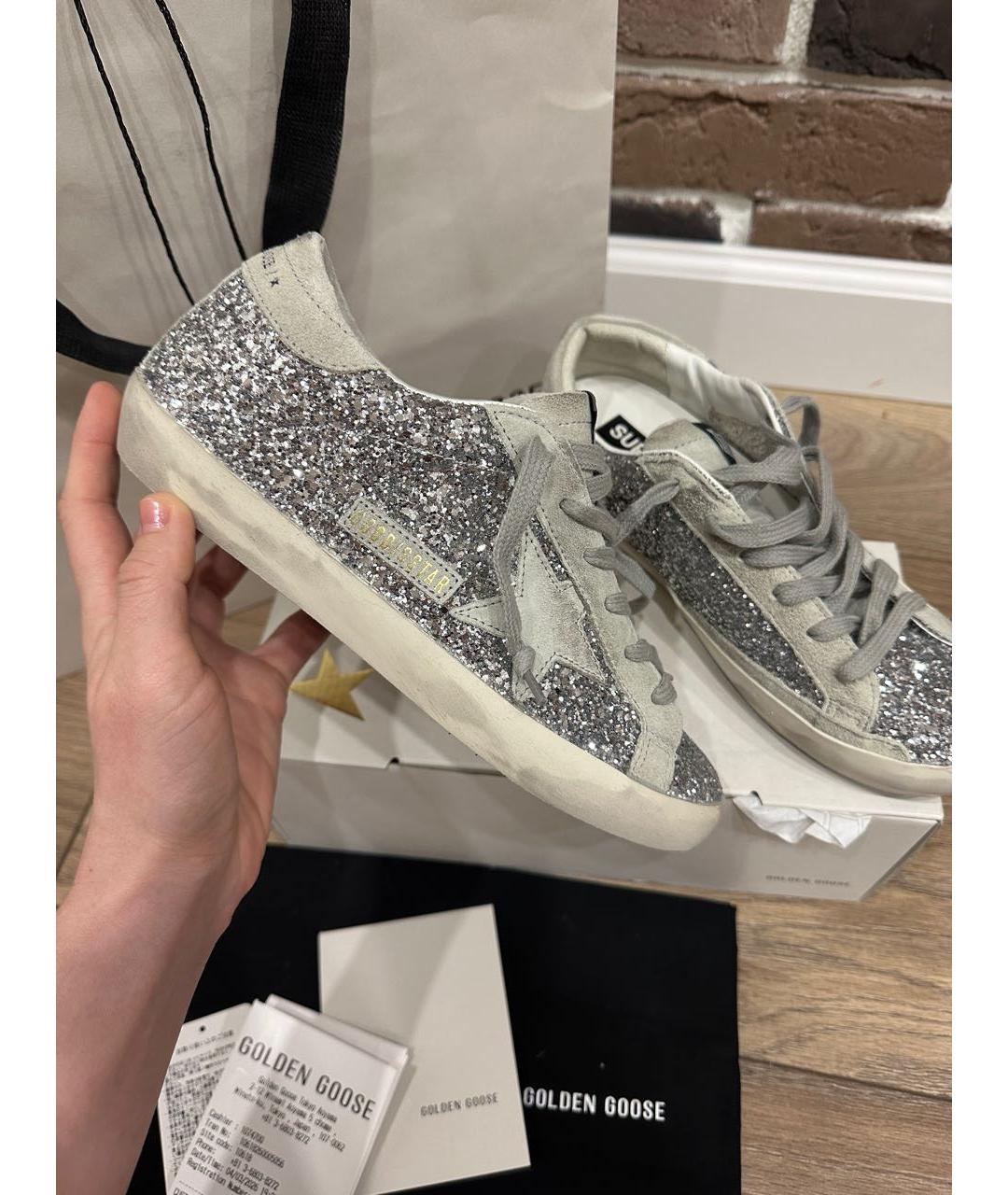 GOLDEN GOOSE DELUXE BRAND Серебряные кеды, фото 6